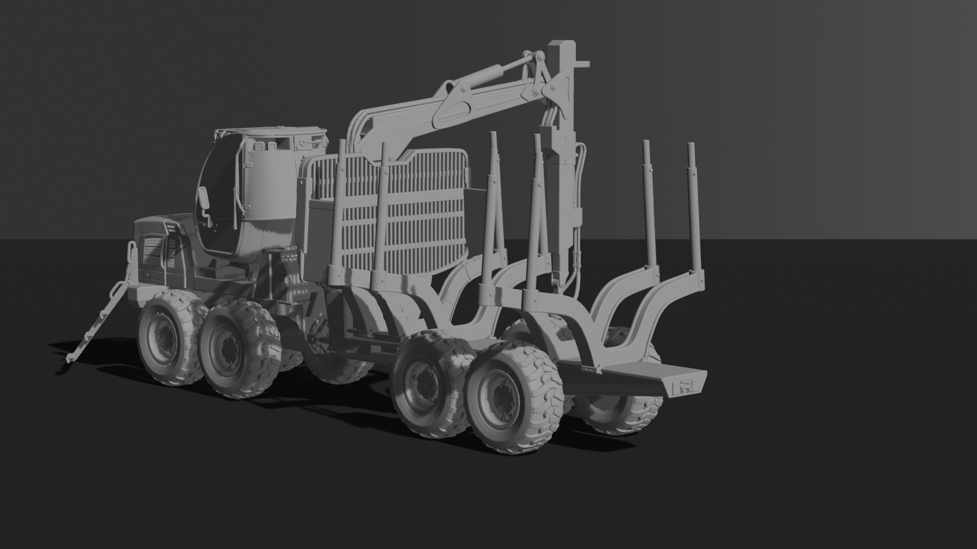 Ponsse Elephant King Forestry Forwarder STL 3D Print Model