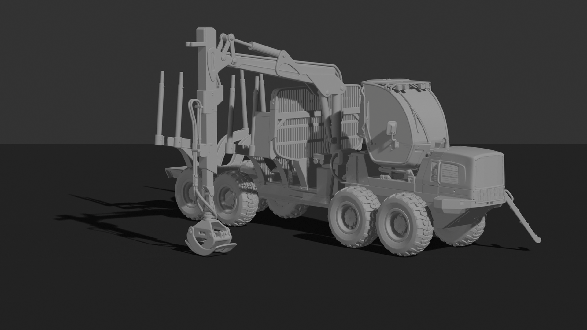 Ponsse Elephant King Forestry Forwarder STL 3D Print Model