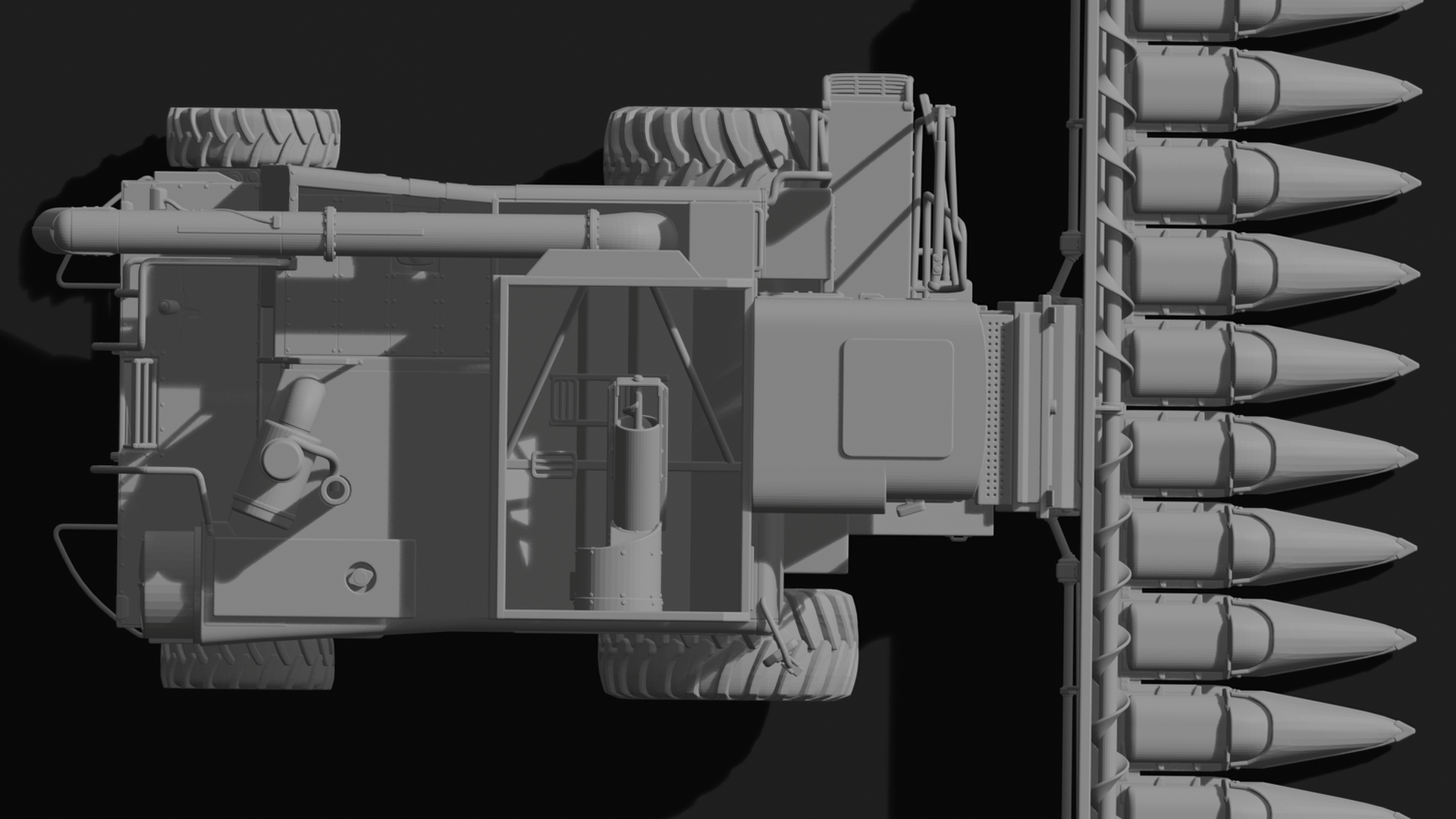 Rostselmash Torum 760 Combine Harvester STL 3D Print Model