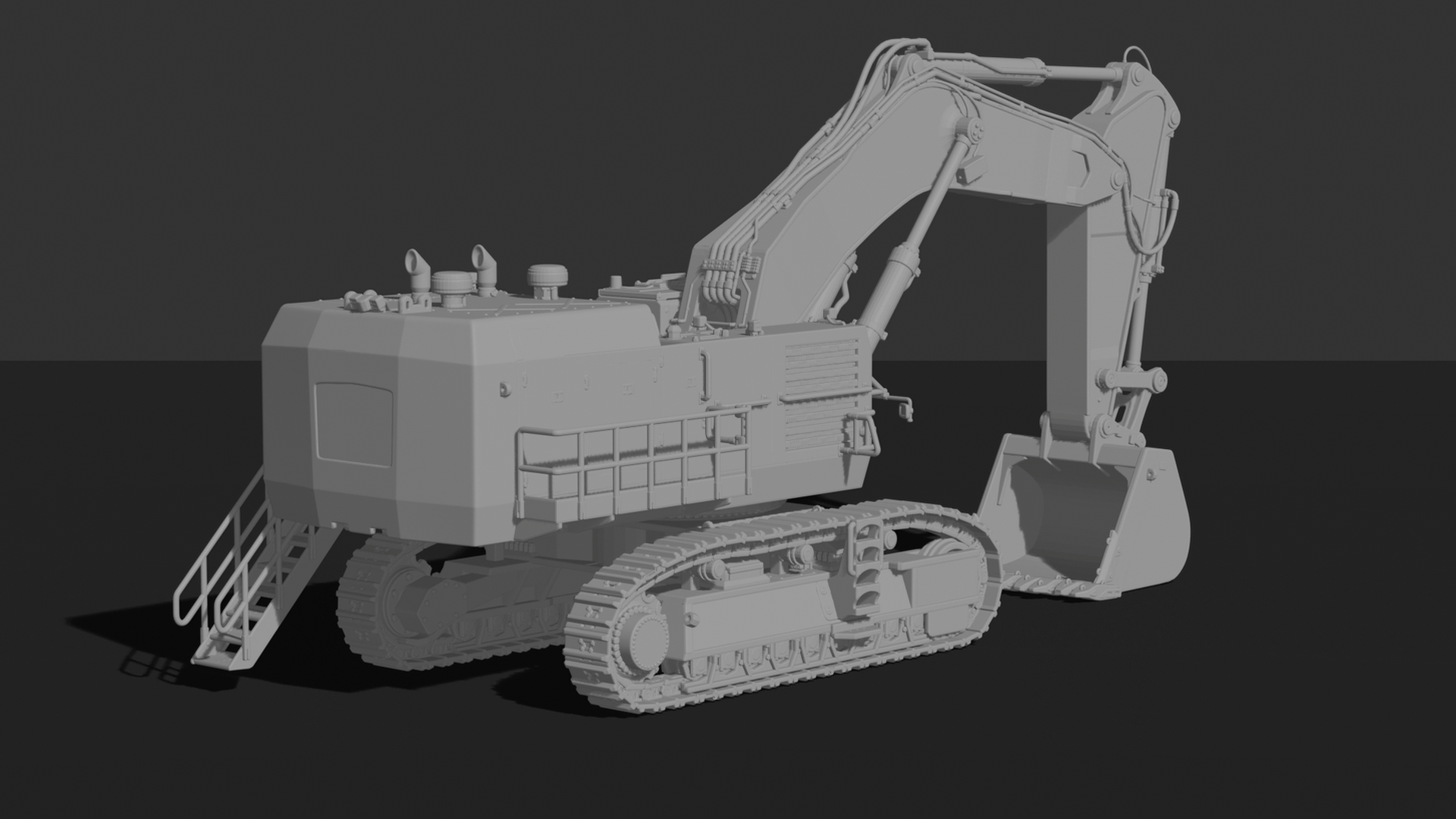 Liebherr R 9400 Mining Shovel Excavator STL 3D Print Model