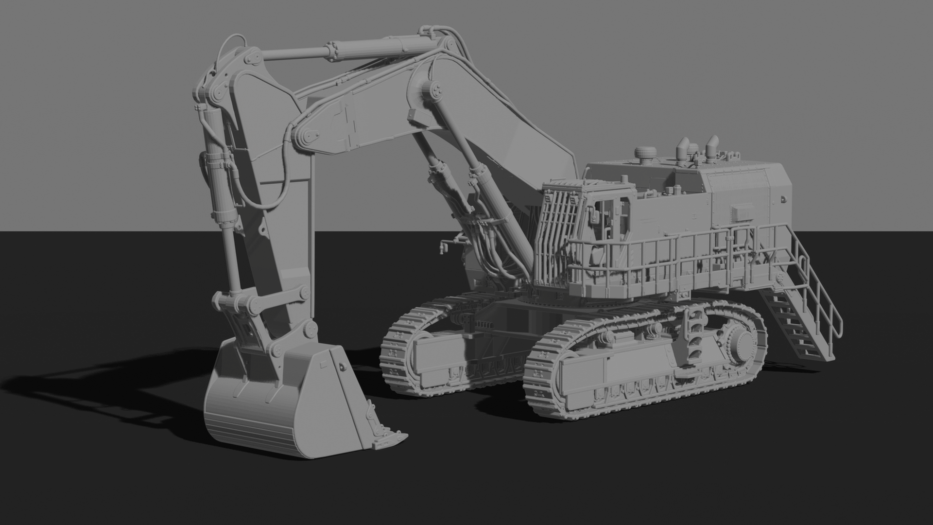 Liebherr R 9400 Mining Shovel Excavator STL 3D Print Model