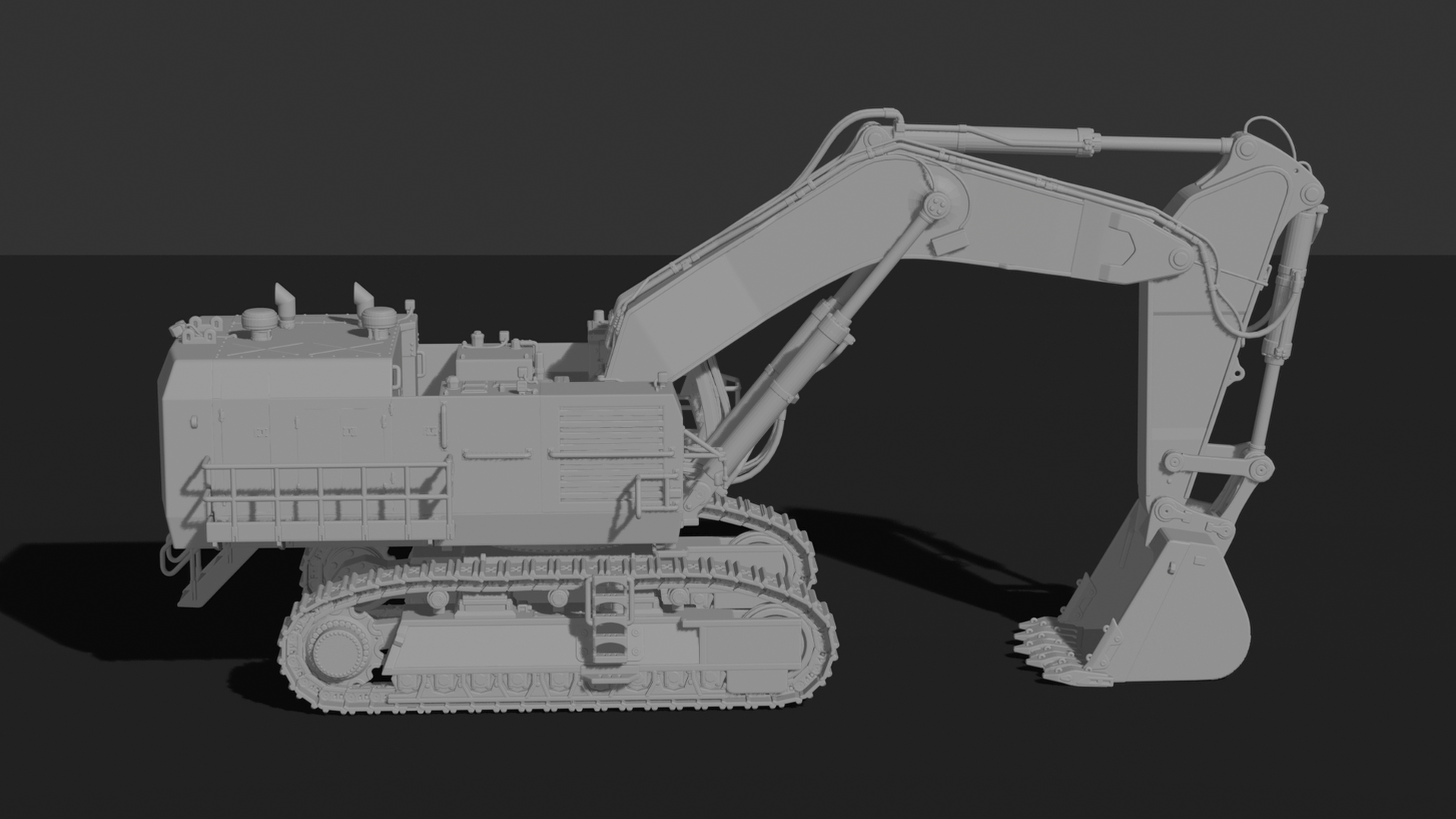 Liebherr R 9400 Mining Shovel Excavator STL 3D Print Model