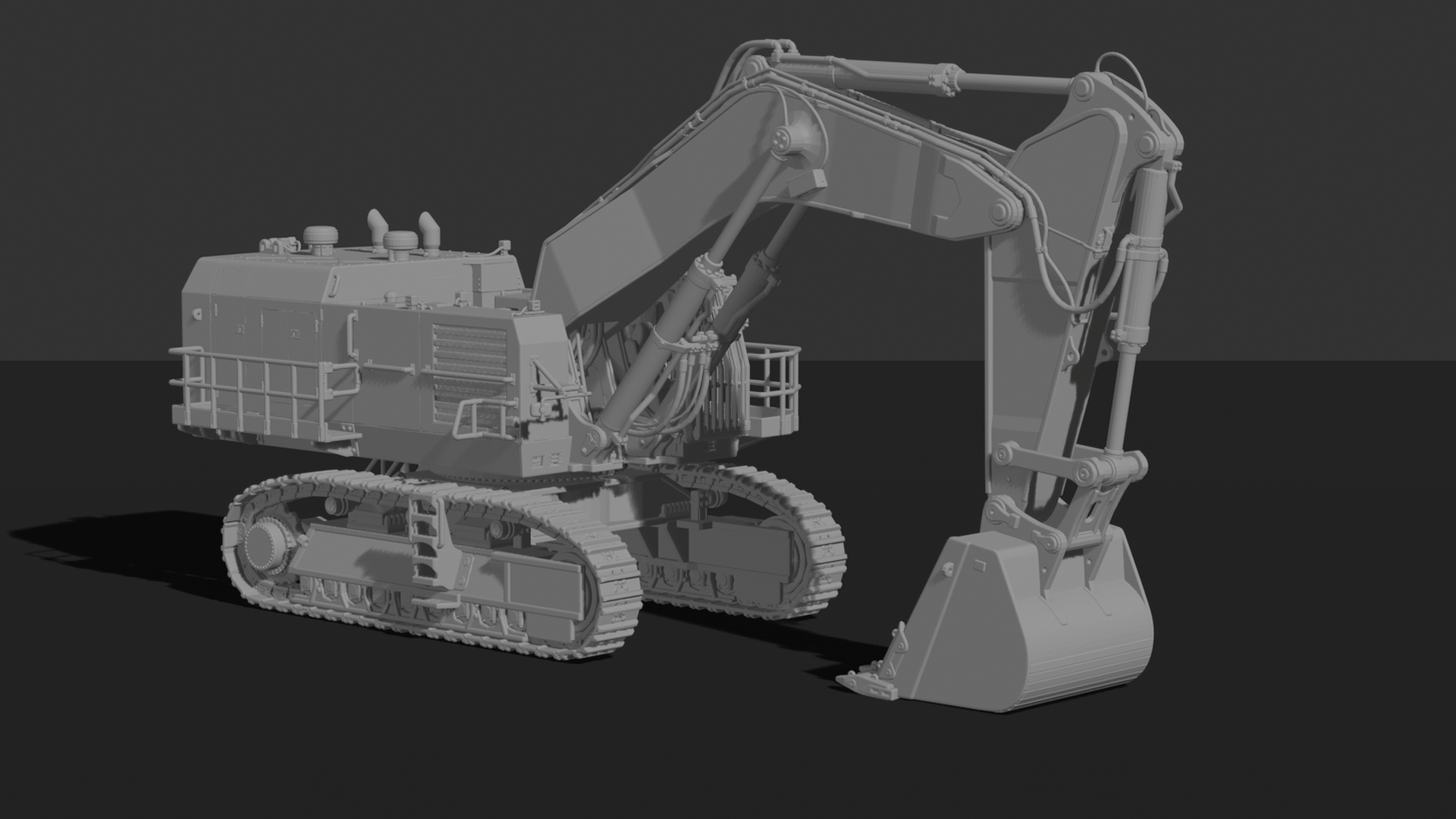 Liebherr R 9400 Mining Shovel Excavator STL 3D Print Model