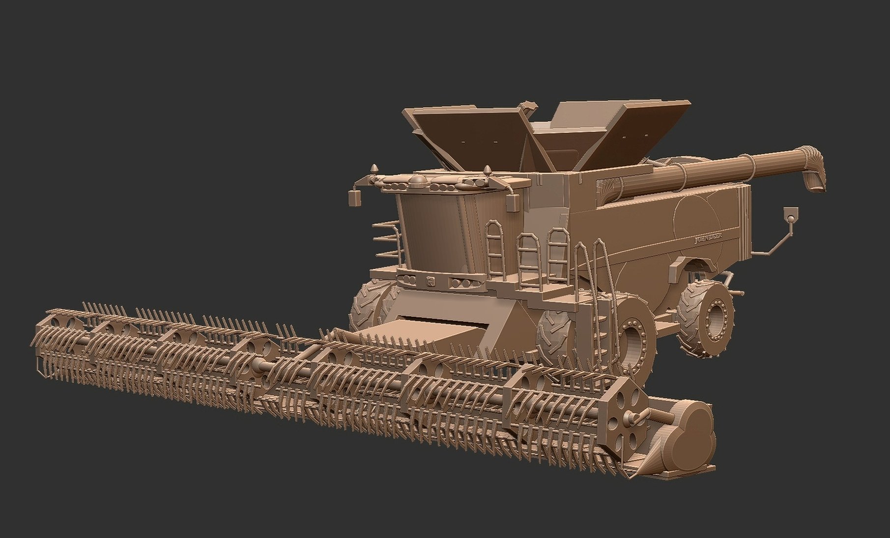 John Deere S690 Combine Harvester STL 3D Print Model