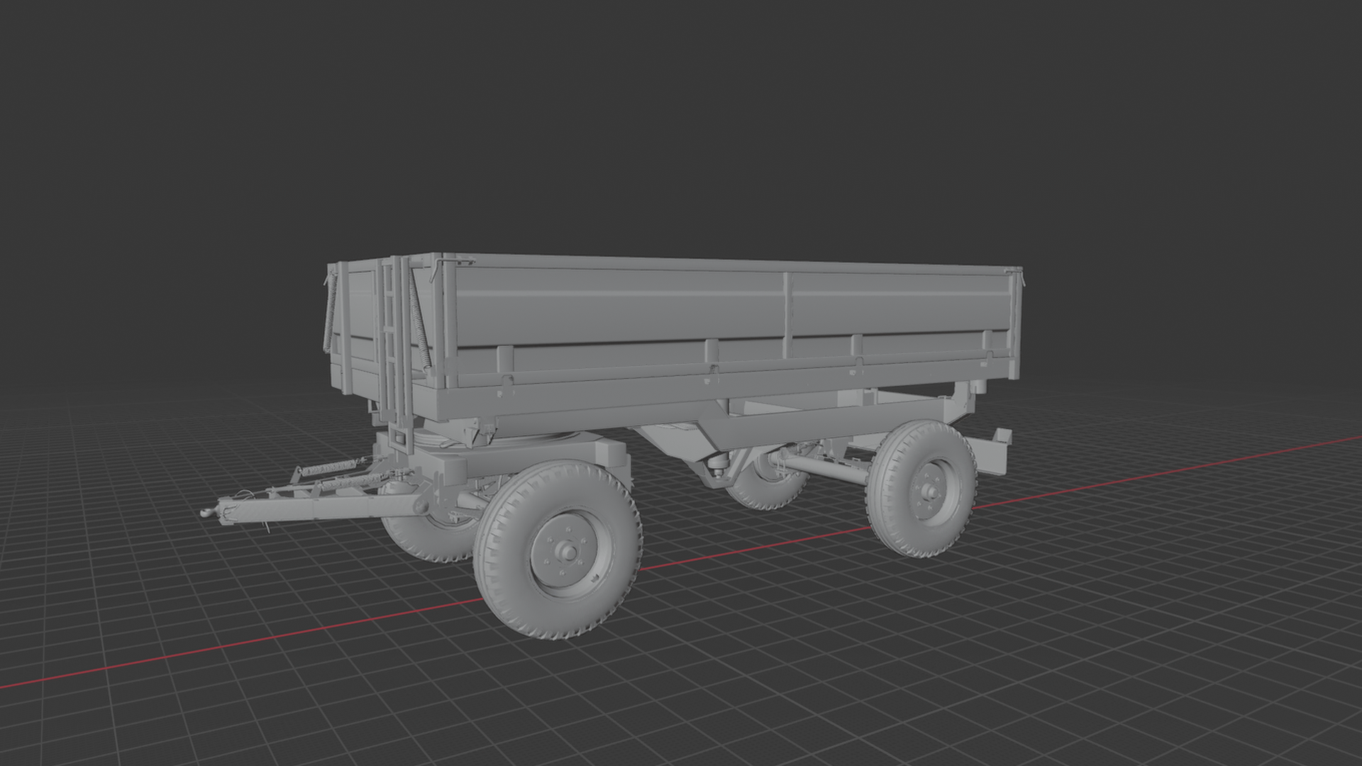 Belarus MTZ-82 with 2PTS-4 Trailer STL 3D Print Model