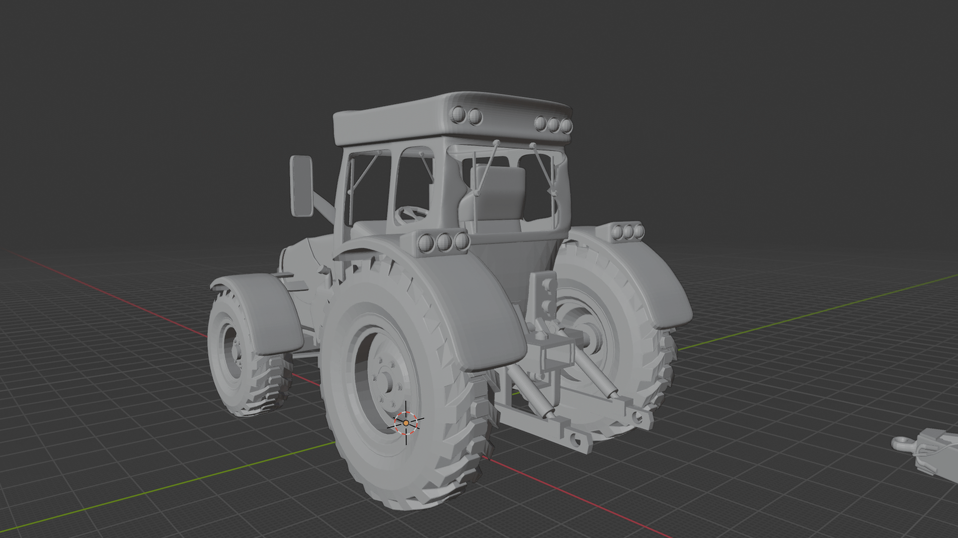 Belarus MTZ-82 with 2PTS-4 Trailer STL 3D Print Model