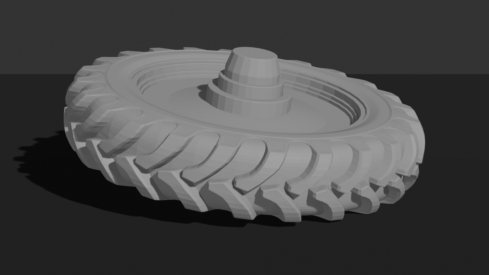Agricultural Tractor Tyre STL 3D Print Model