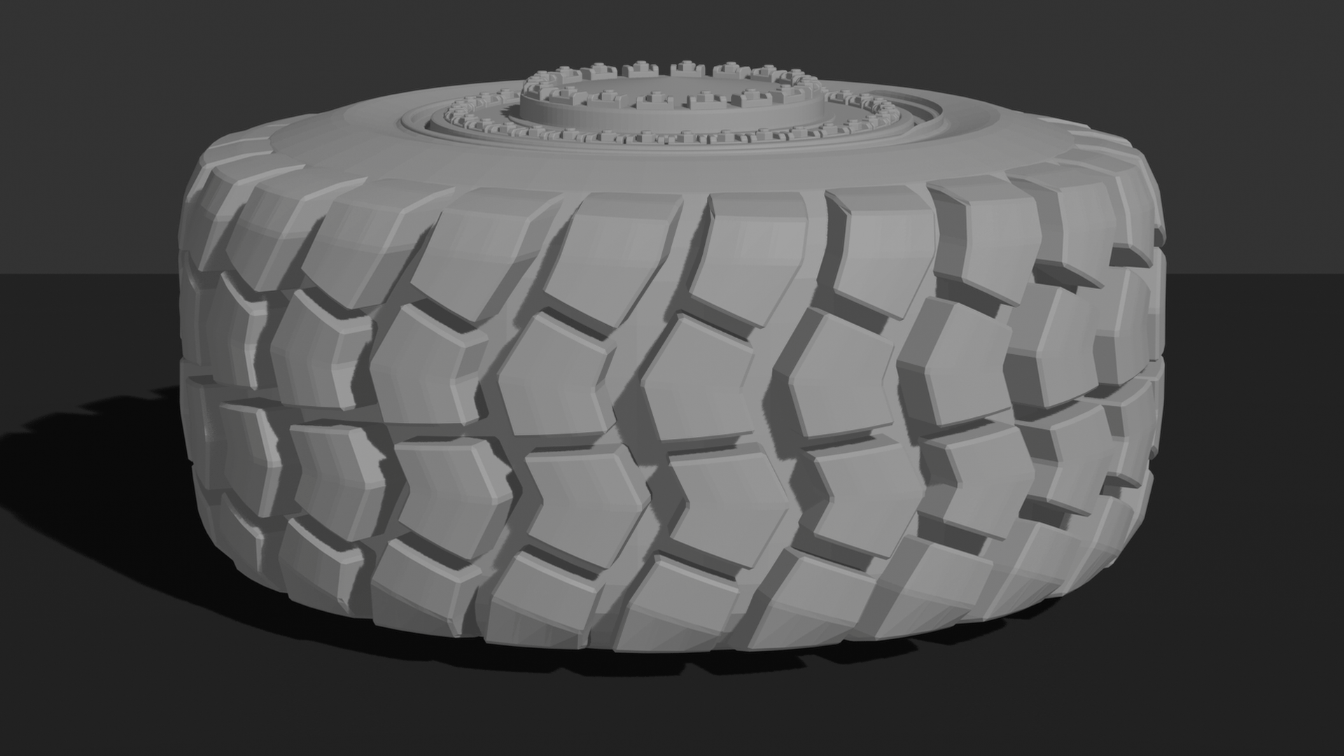 Off-Road Mud Terrain Tire STL 3D Print Model