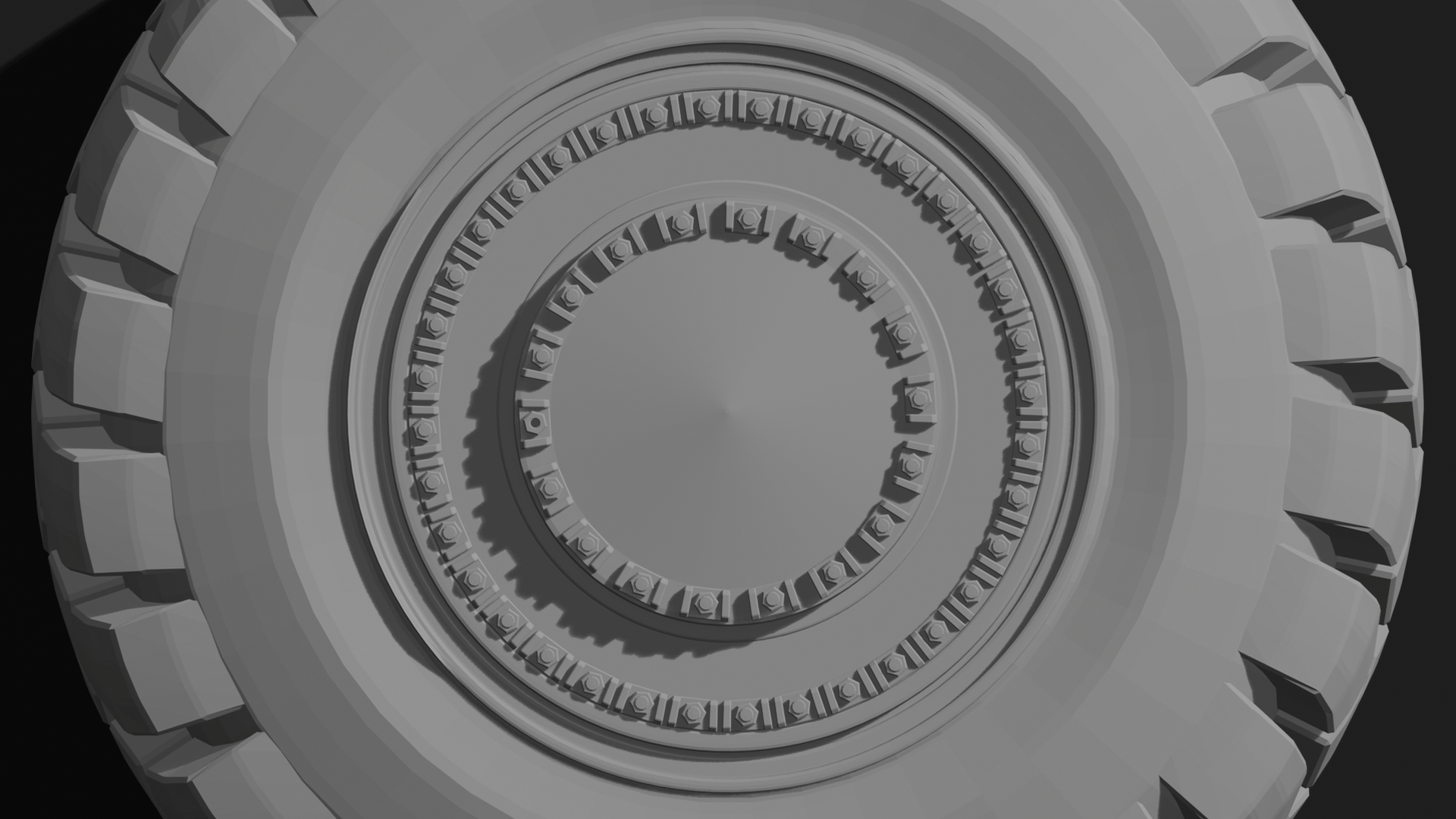Off-Road Mud Terrain Tire STL 3D Print Model