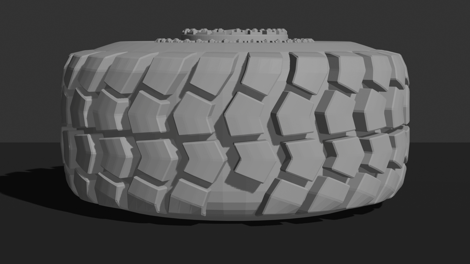 Off-Road Mud Terrain Tire STL 3D Print Model