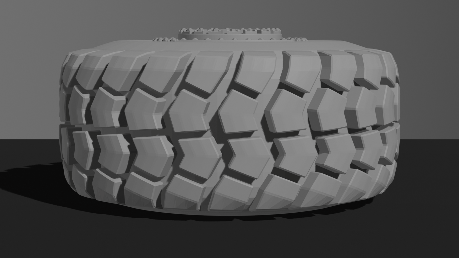 Off-Road Mud Terrain Tire STL 3D Print Model