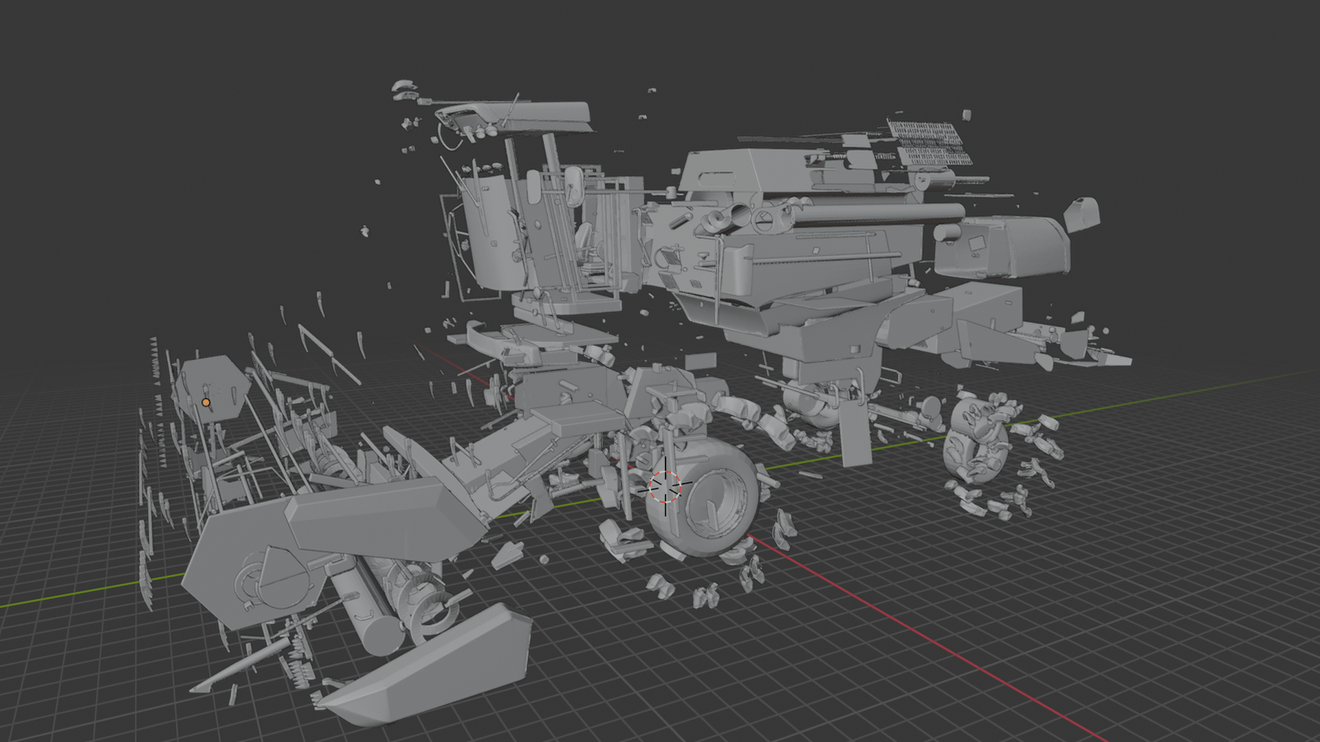 Rostselmash ACROS 585 Combine Harvester STL 3D Print Model