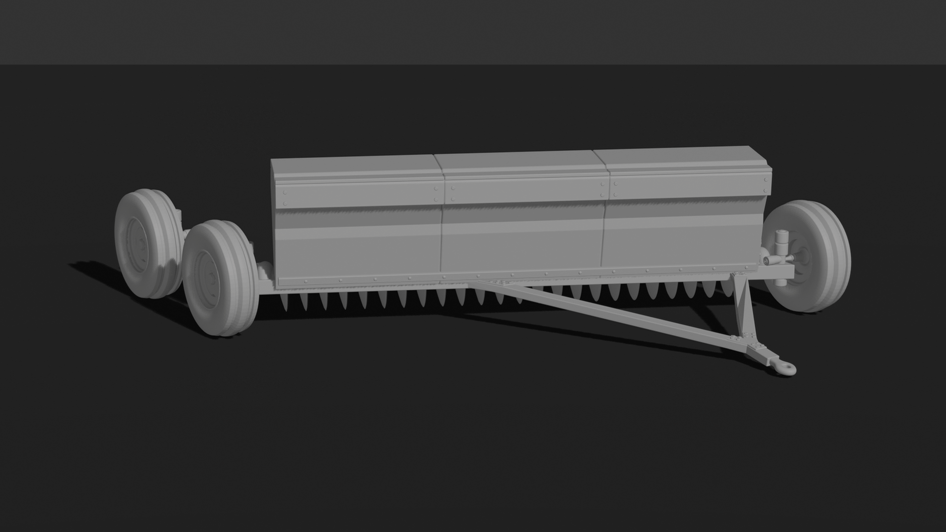 Tow-Behind Seed Drill Planter STL 3D Print Model