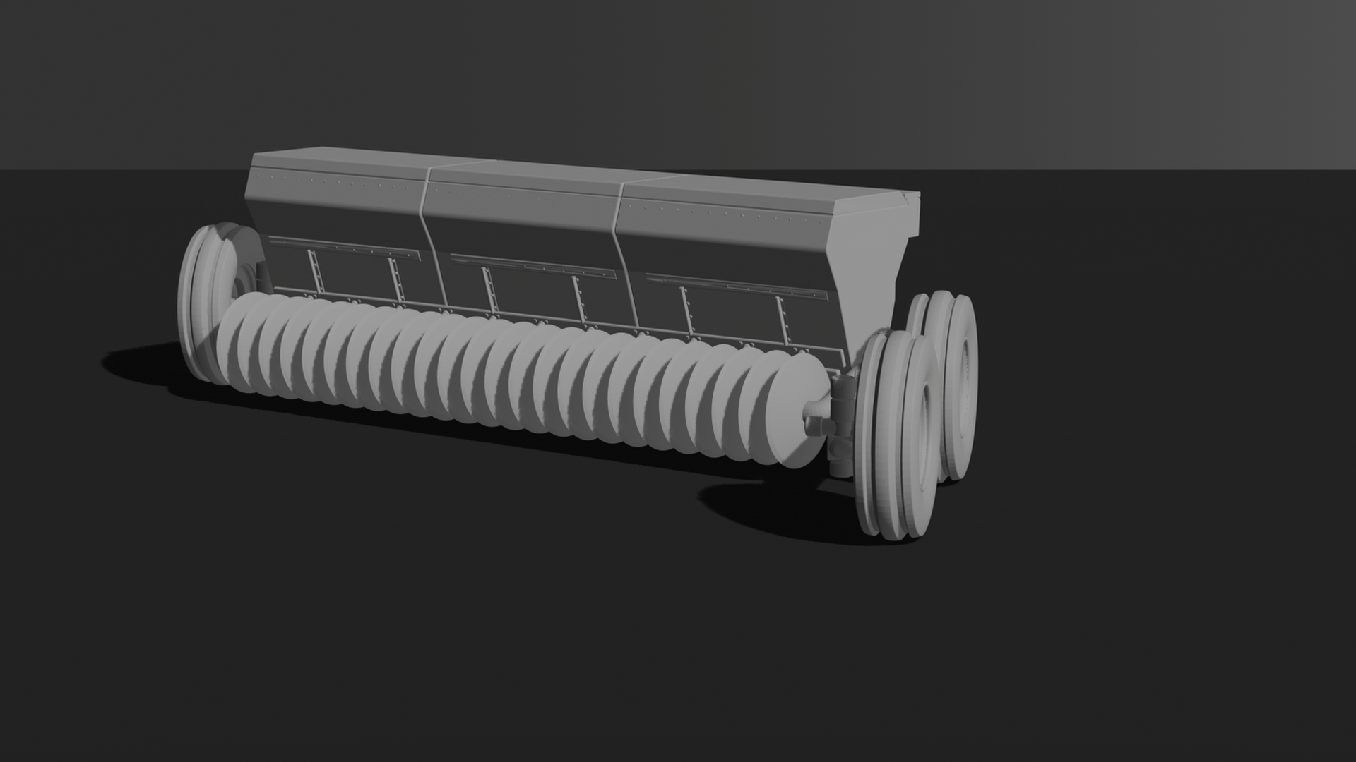 Tow-Behind Seed Drill Planter STL 3D Print Model