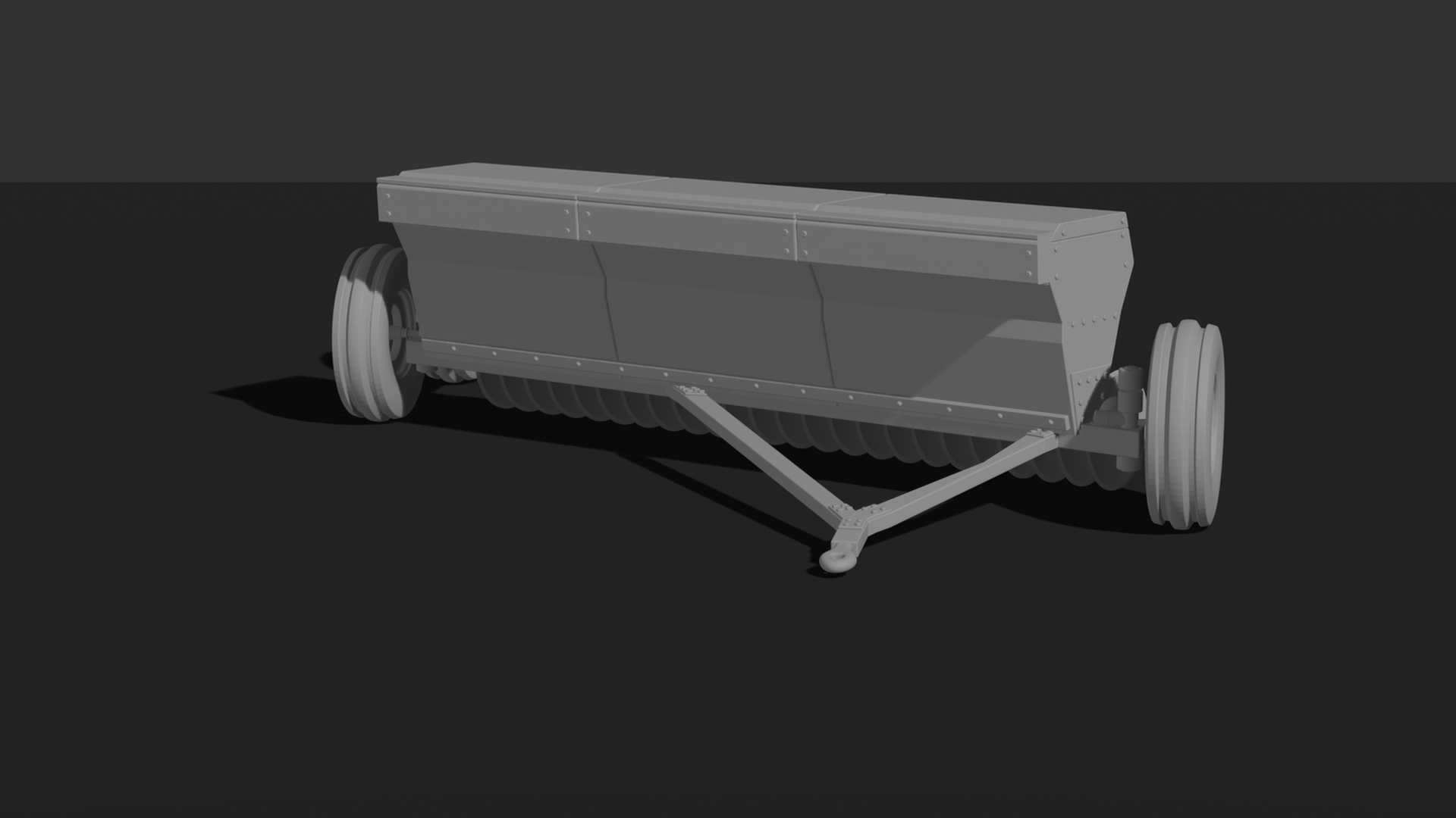 Tow-Behind Seed Drill Planter STL 3D Print Model
