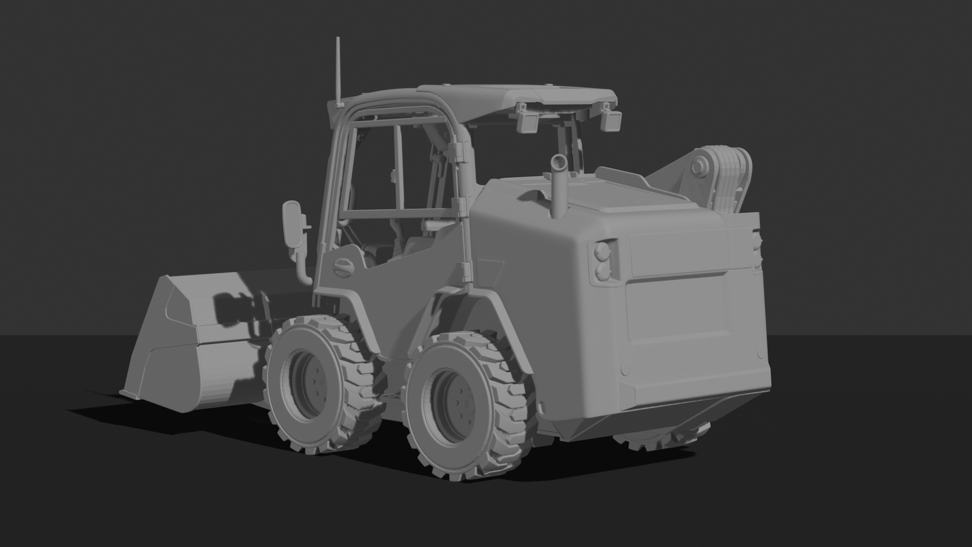 Bobcat S650 Skid Steer with Bucket STL 3D Print Model