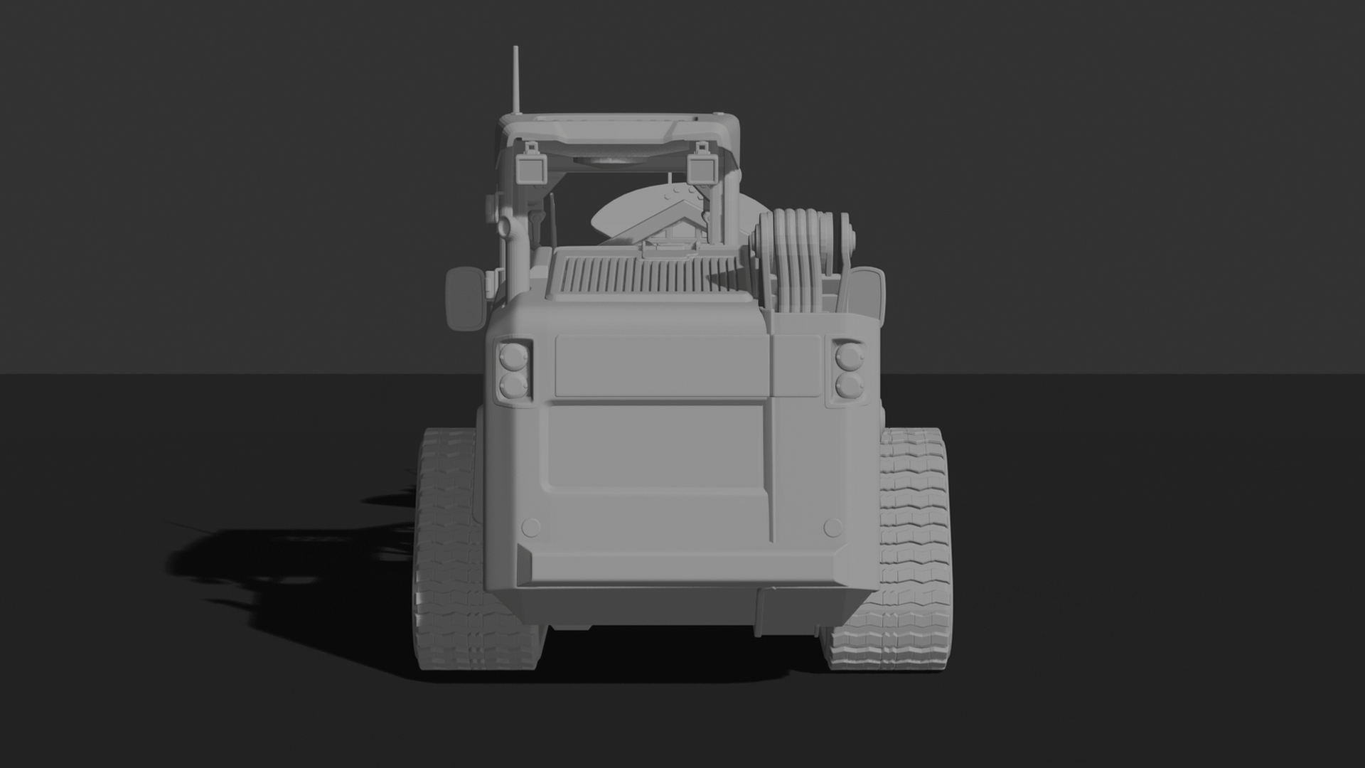 Bobcat T870 Track Loader with Tree Cutter STL 3D Print Model