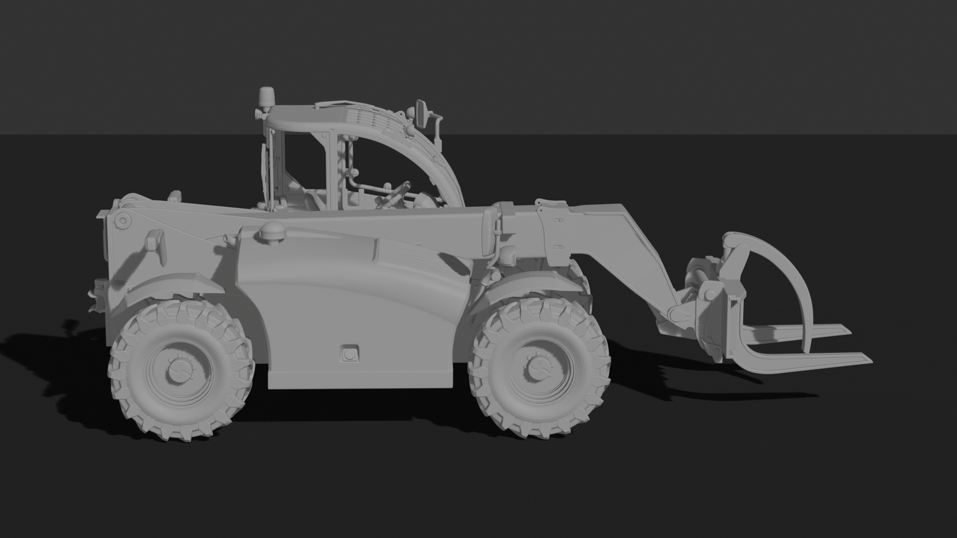 Manitou MLT 741 Telehandler with Grab STL 3D Print Model