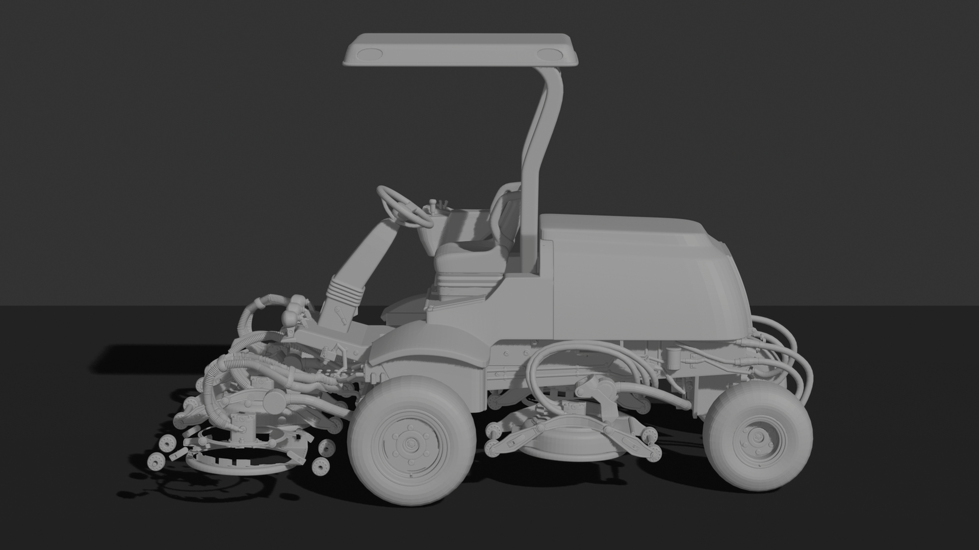 Jacobsen Tri-King Fairway Mower STL 3D Print Model