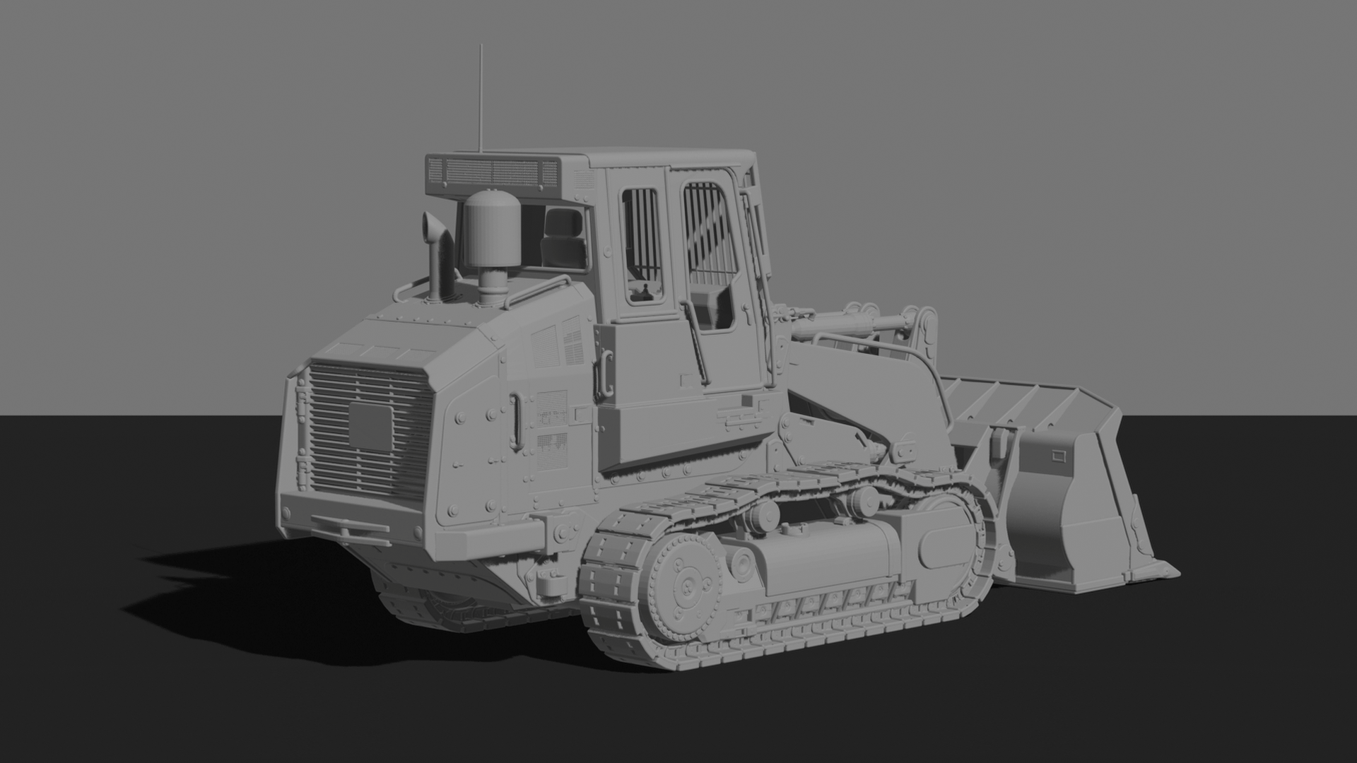 Caterpillar 963 Track Loader STL 3D Print Model
