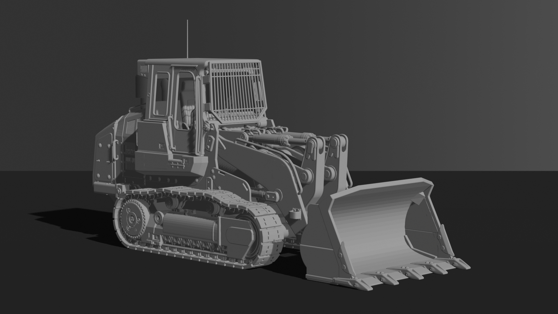 Caterpillar 963 Track Loader STL 3D Print Model