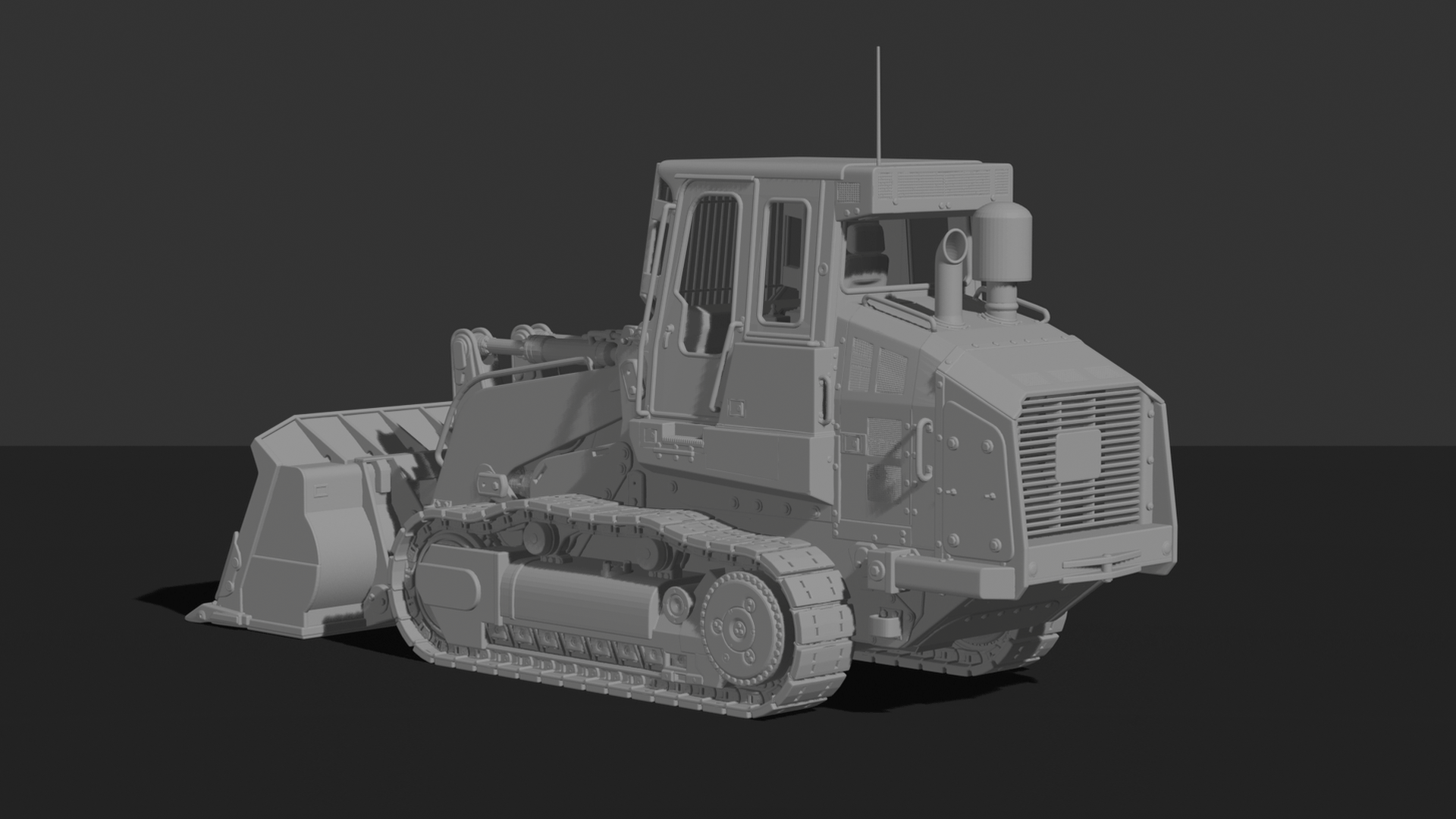 Caterpillar 963 Track Loader STL 3D Print Model