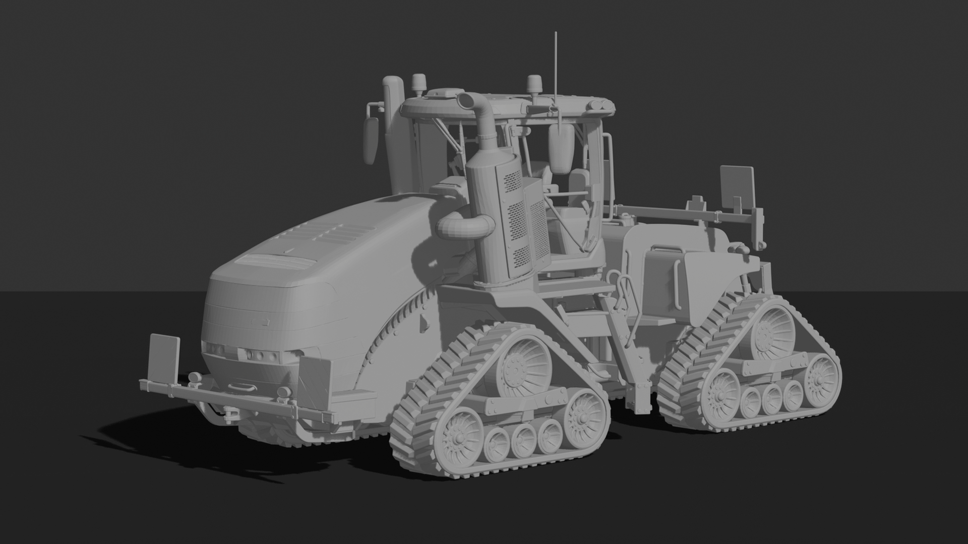 Case IH Quadtrac Tracked Tractor STL 3D Print Model