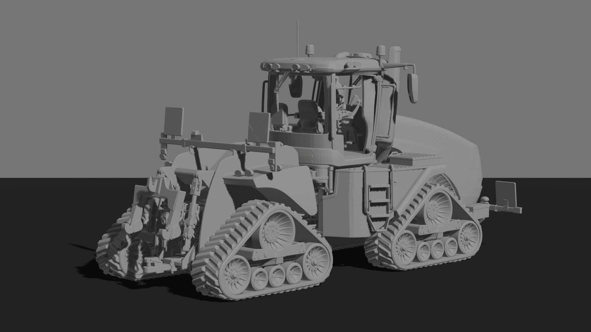 Case IH Quadtrac Tracked Tractor STL 3D Print Model