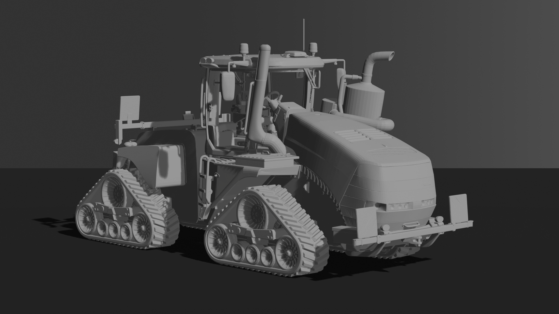Case IH Quadtrac Tracked Tractor STL 3D Print Model