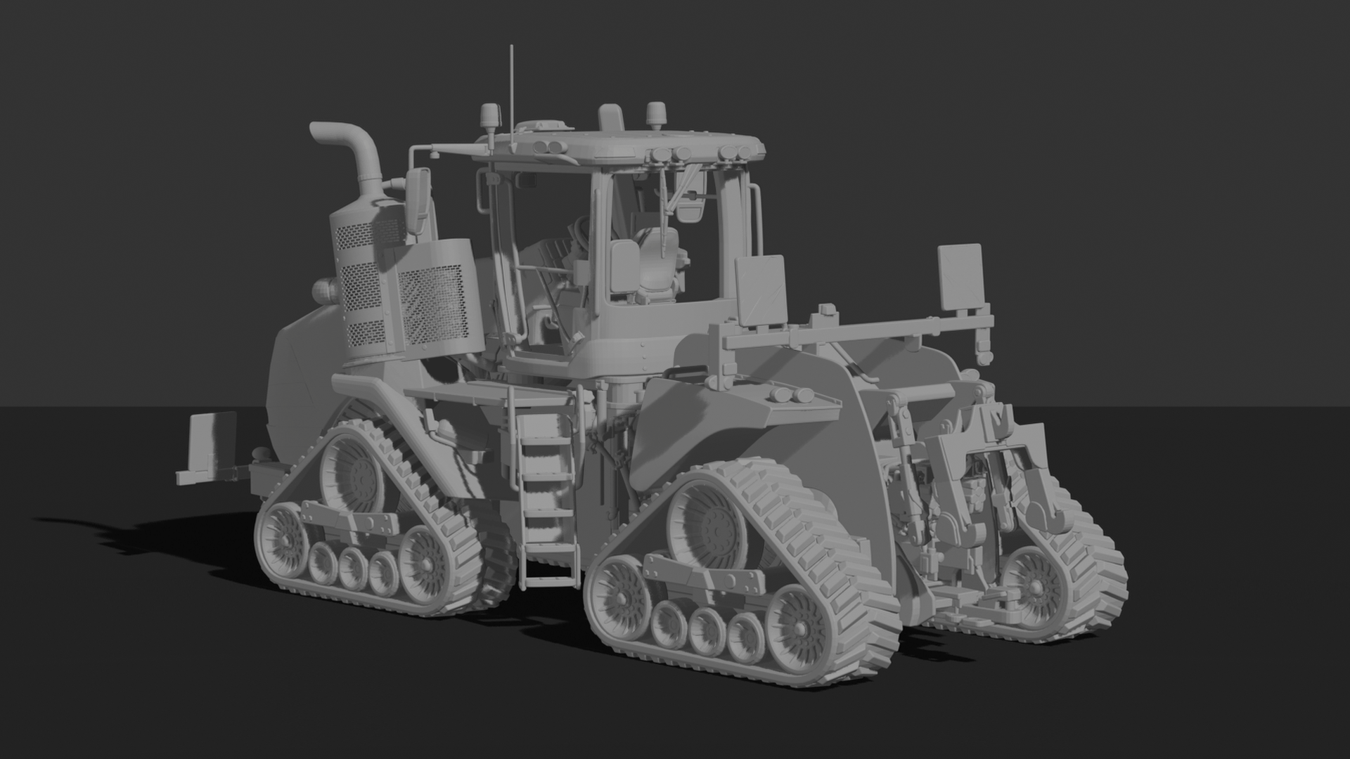 Case IH Quadtrac Tracked Tractor STL 3D Print Model