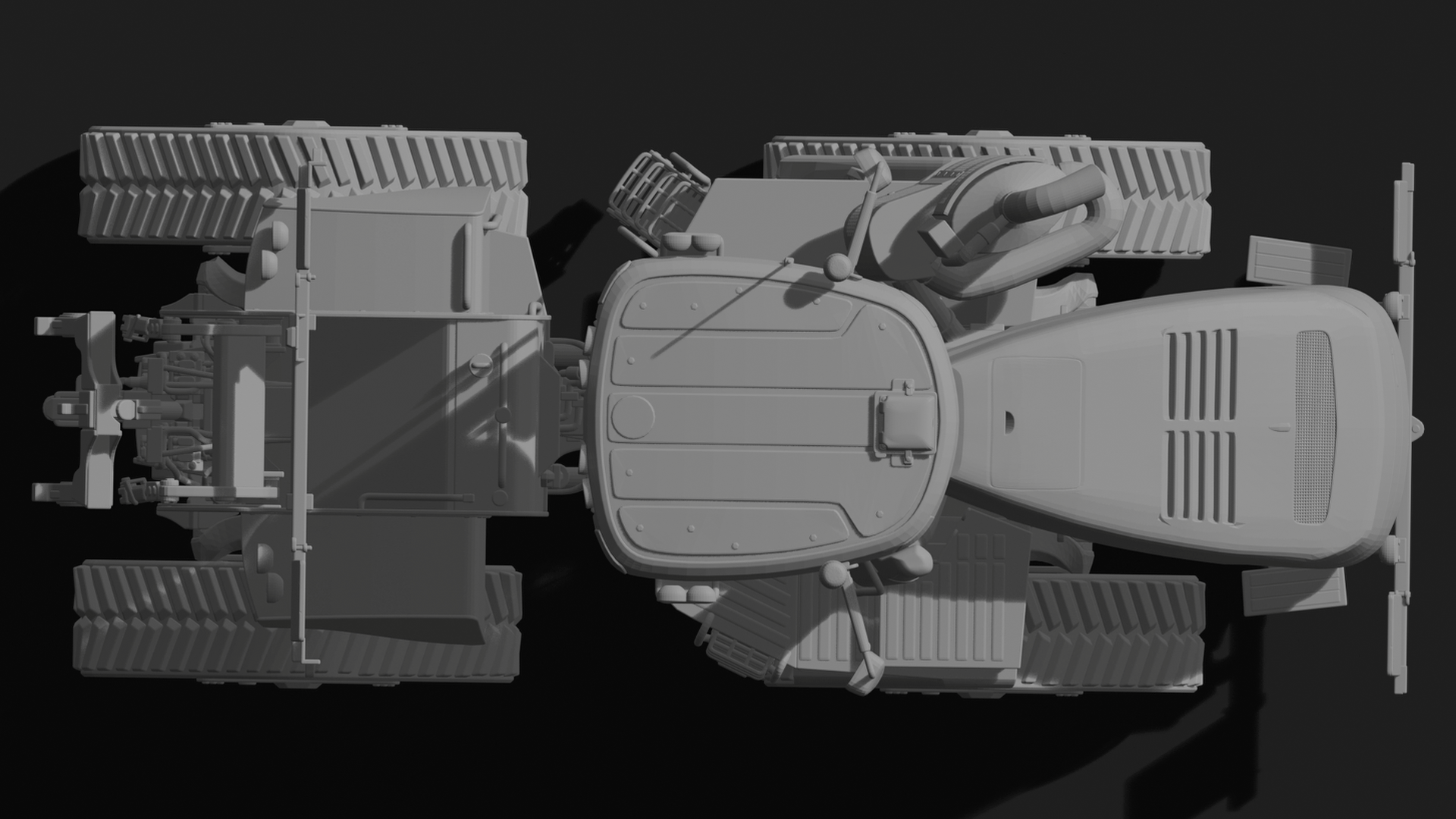 Case IH Quadtrac Tracked Tractor STL 3D Print Model