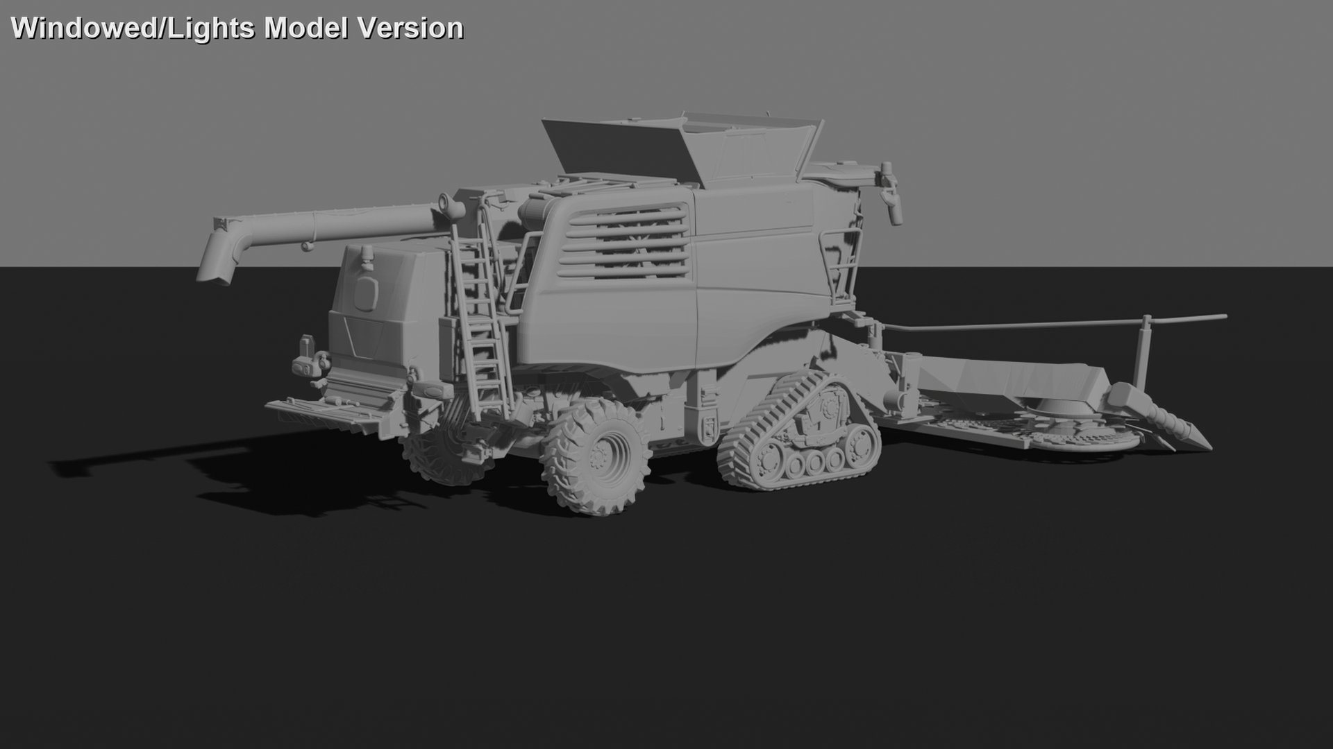 Fendt IDEAL 9T Combine with Corn Header STL 3D Print Model