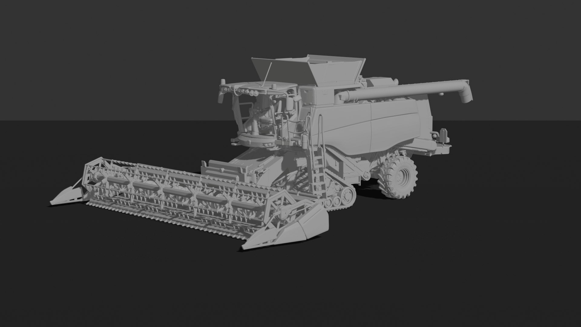 Fendt IDEAL 10T Tracked Combine Harvester STL 3D Print Model