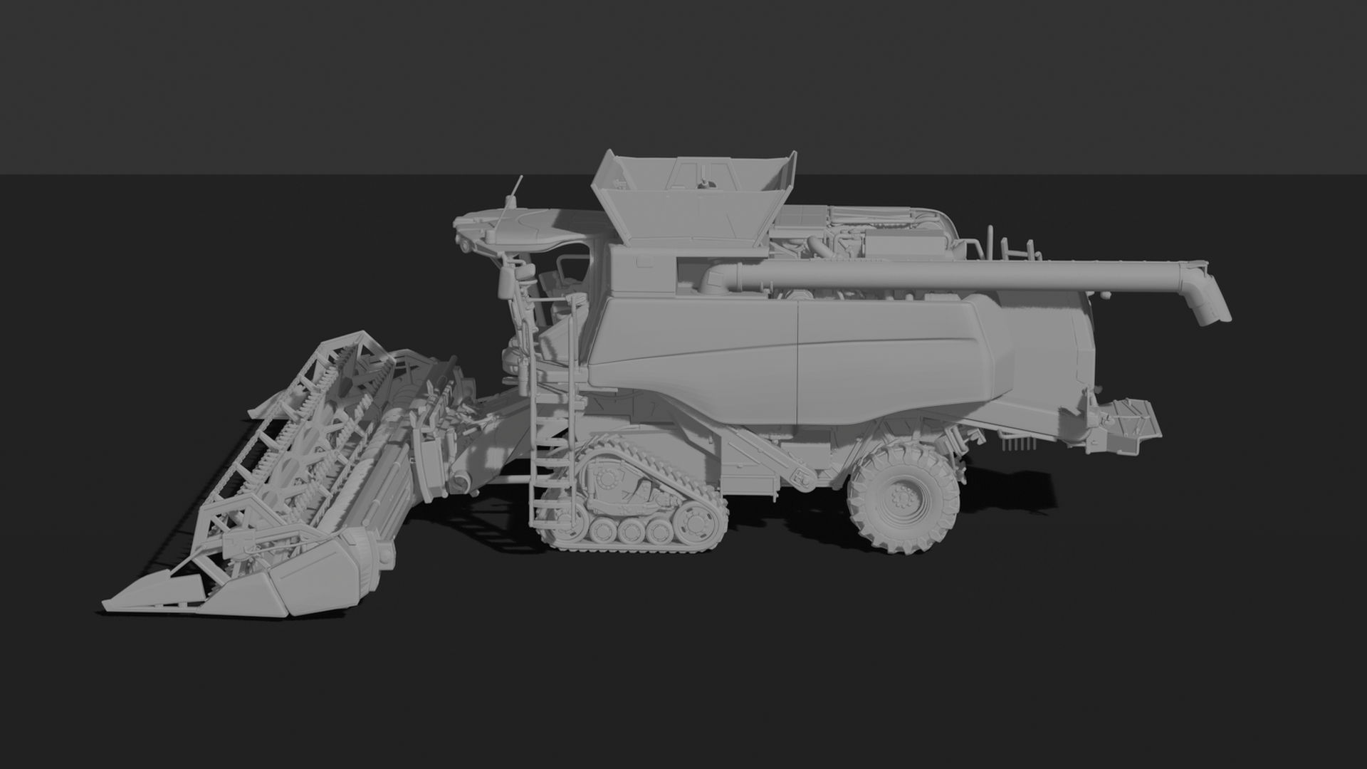 Fendt IDEAL 10T Tracked Combine Harvester STL 3D Print Model