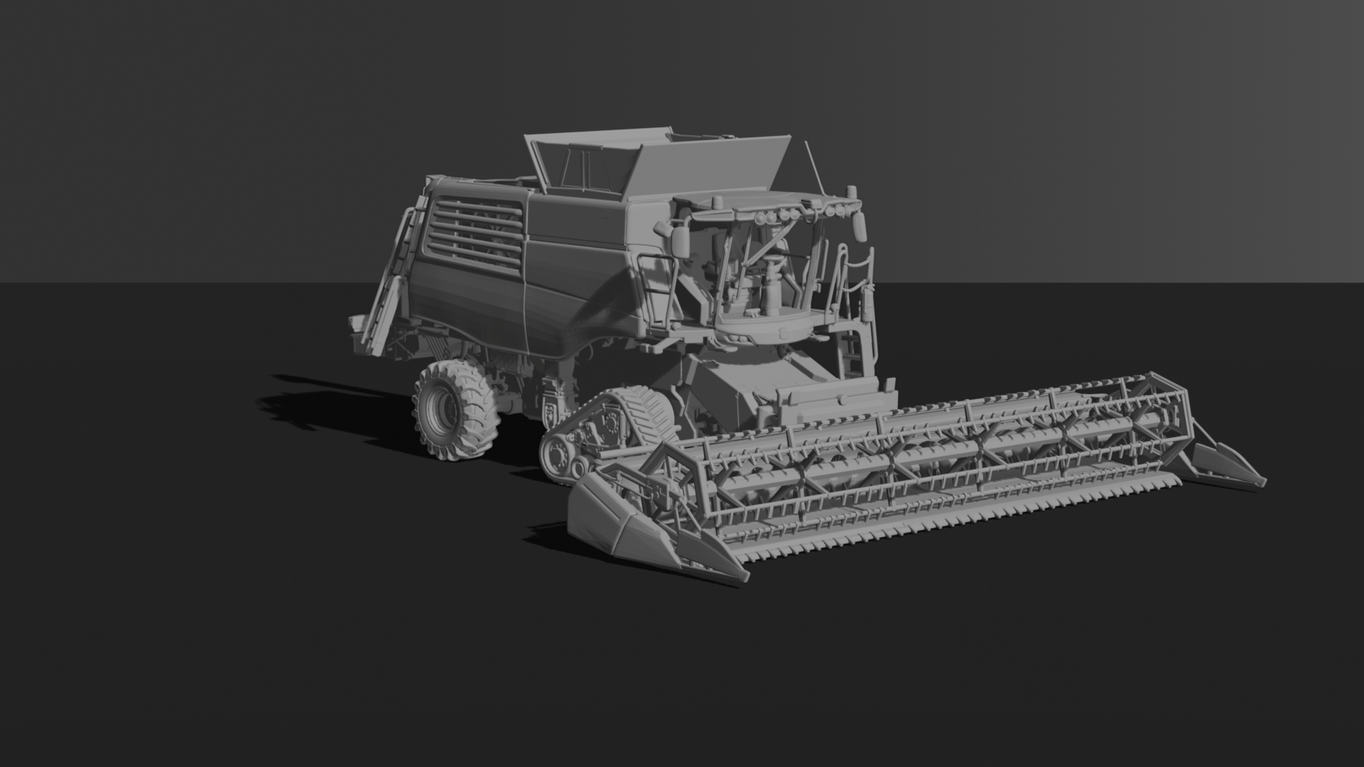 Fendt IDEAL 10T Tracked Combine Harvester STL 3D Print Model