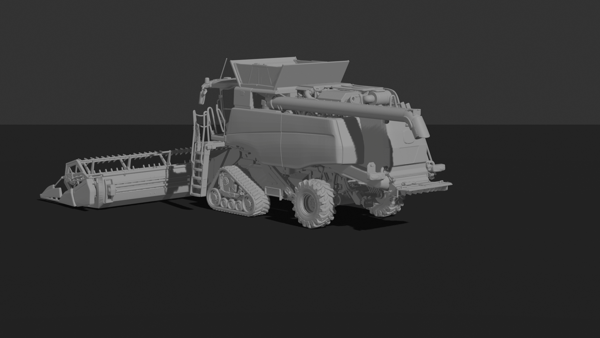 Fendt IDEAL 10T Tracked Combine Harvester STL 3D Print Model