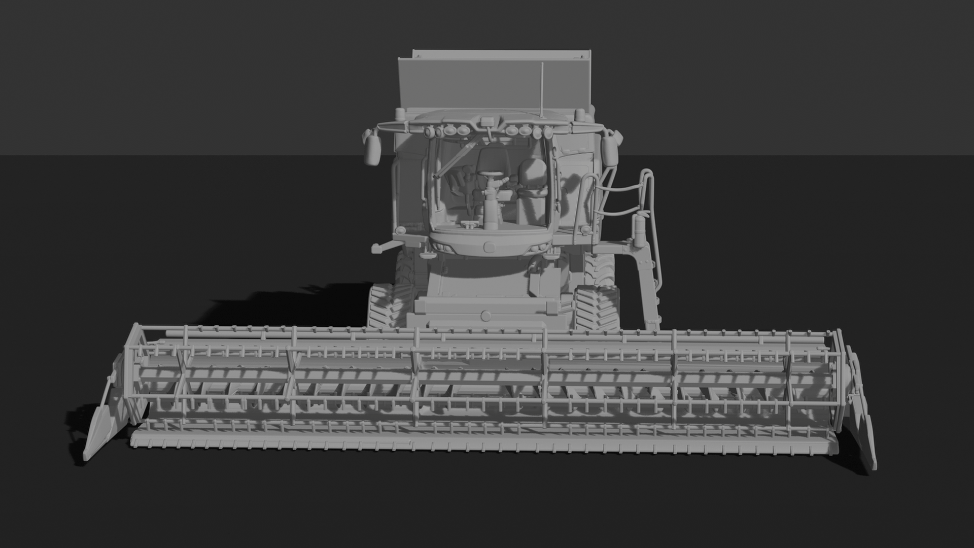 Fendt IDEAL 10T Tracked Combine Harvester STL 3D Print Model