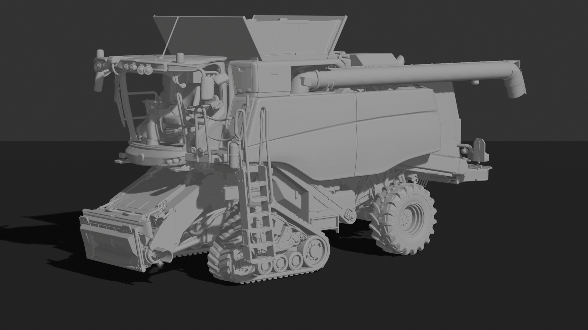 Fendt IDEAL 9T Tracked Combine Harvester STL 3D Print Model