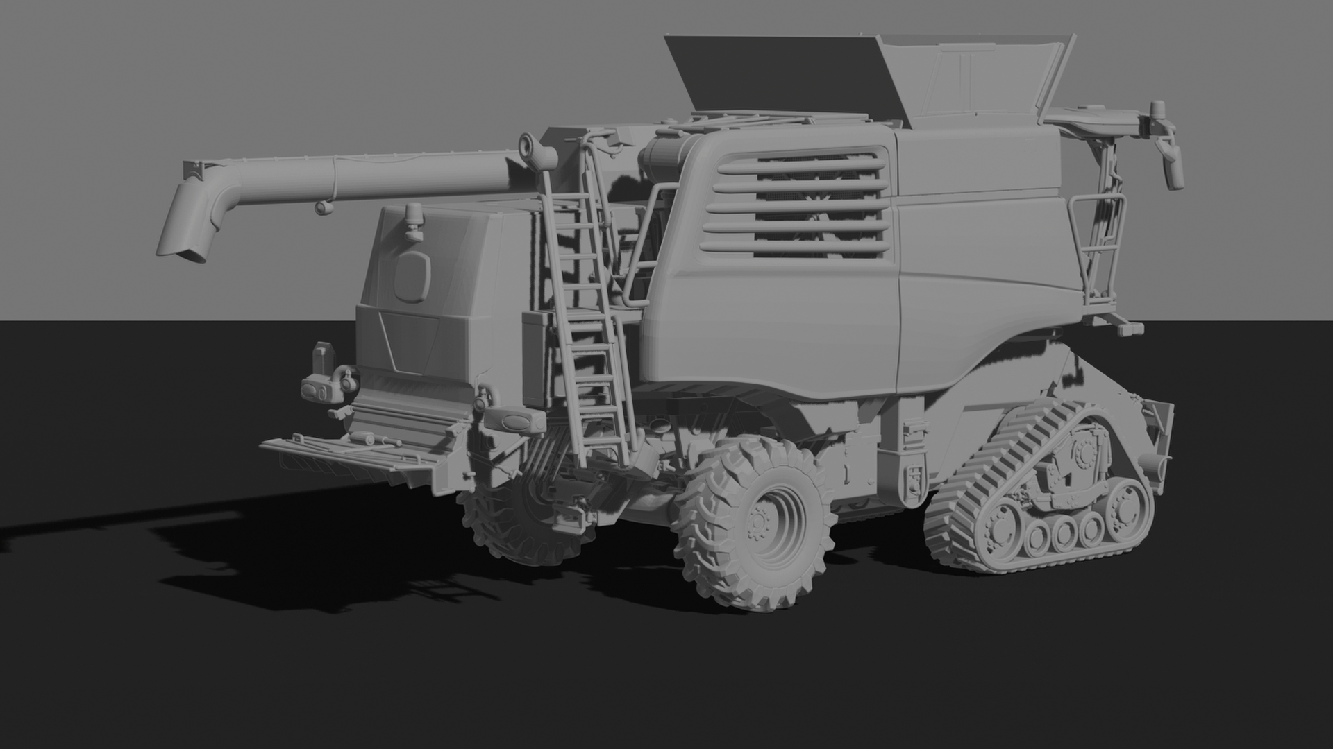 Fendt IDEAL 9T Tracked Combine Harvester STL 3D Print Model