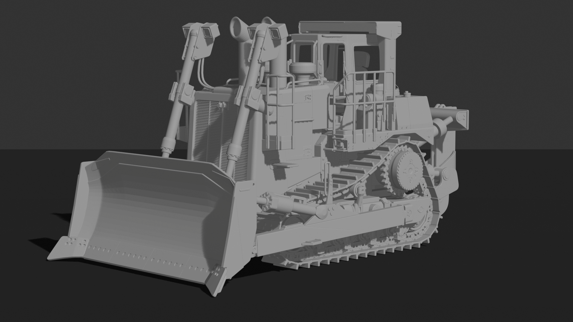 Caterpillar D11 Dozer with Ripper STL 3D Print Model