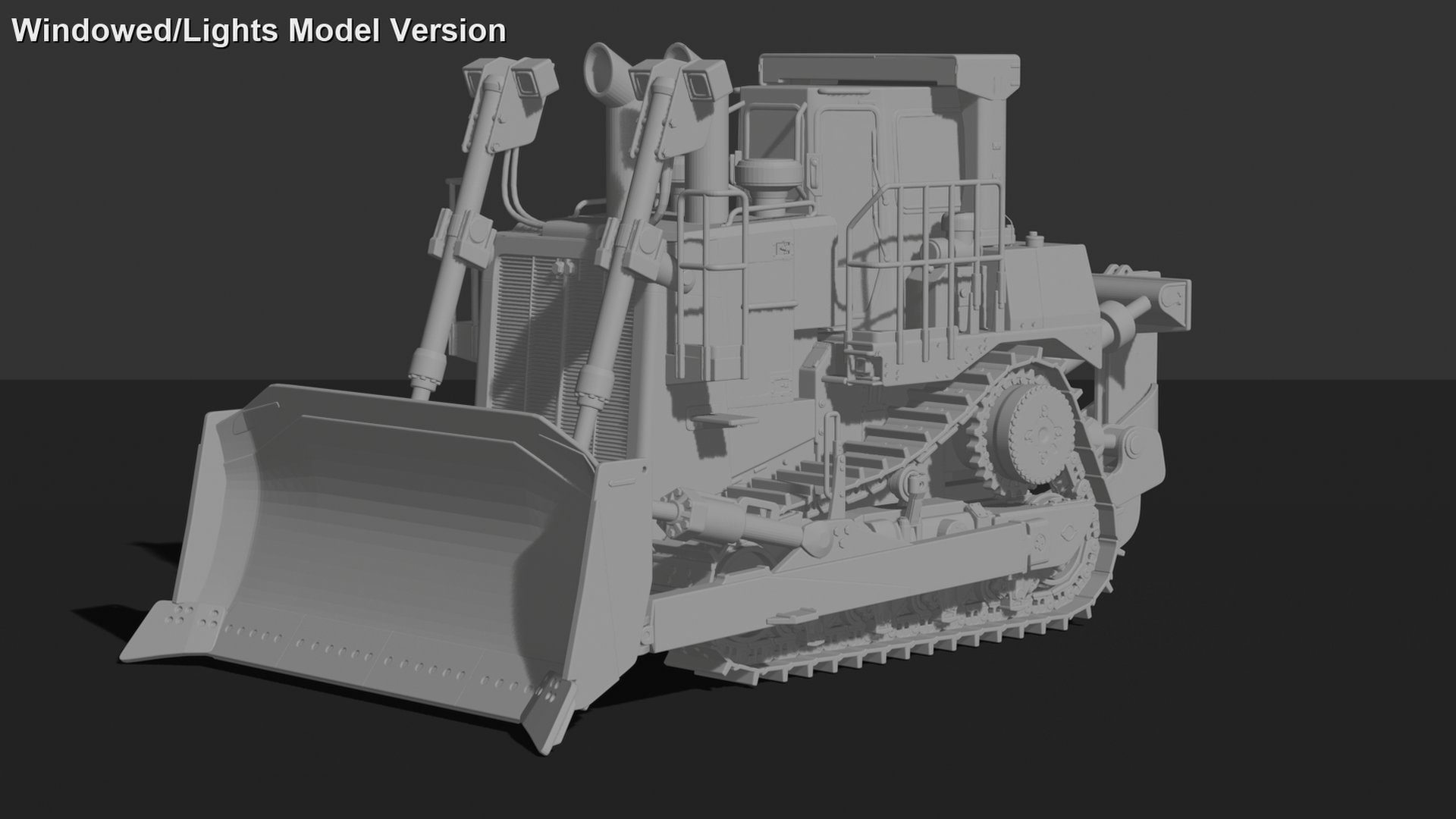 Caterpillar D11 Dozer with Ripper STL 3D Print Model