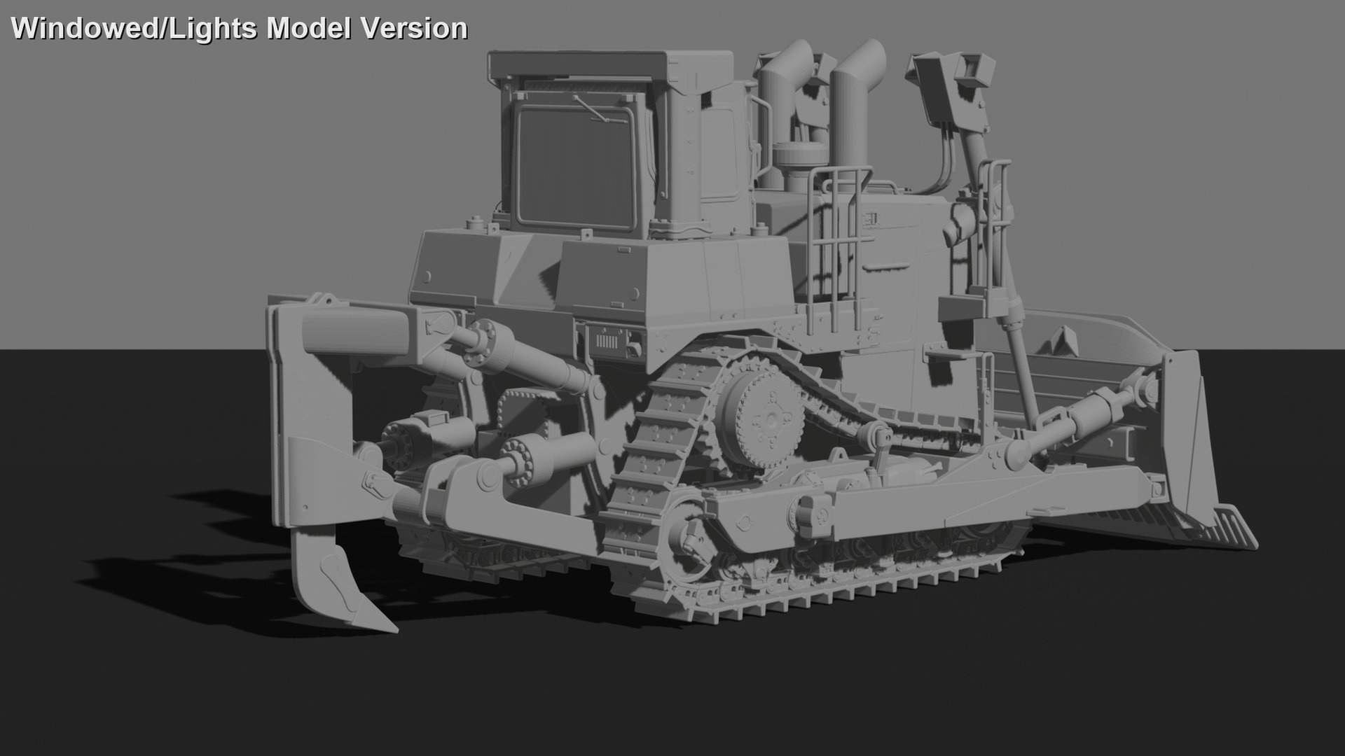 Caterpillar D11 Dozer with Ripper STL 3D Print Model