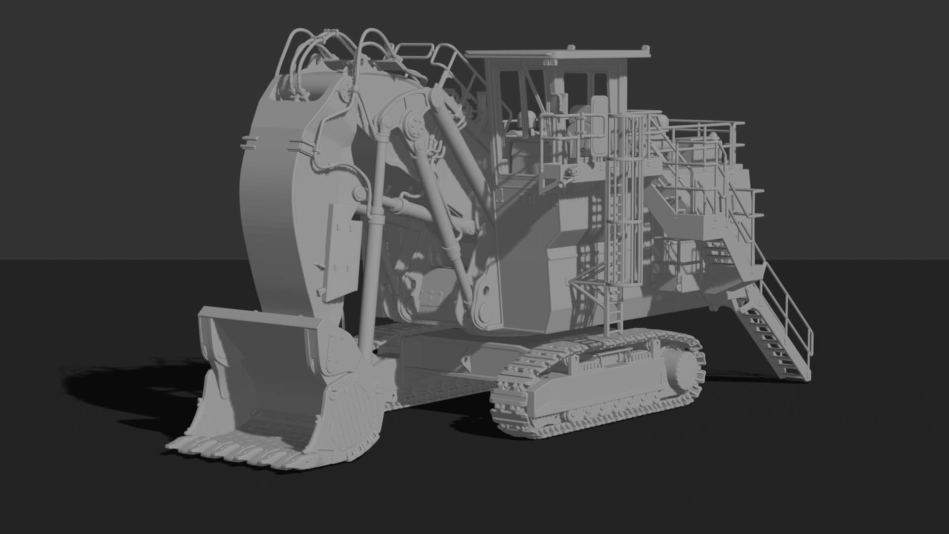 Liebherr R 9800 Face Shovel Excavator STL 3D Print Model