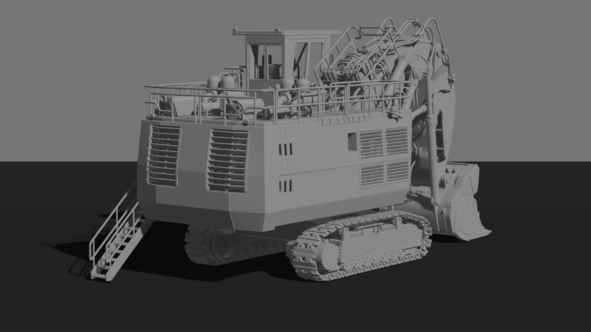 Liebherr R 9800 Face Shovel Excavator STL 3D Print Model