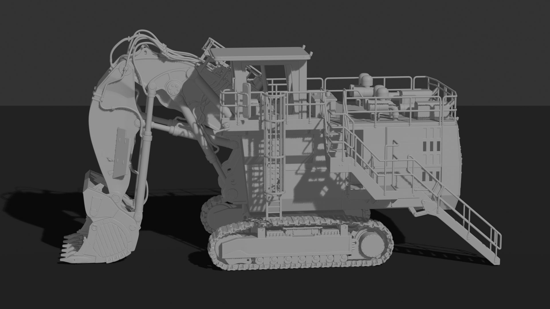 Liebherr R 9800 Face Shovel Excavator STL 3D Print Model