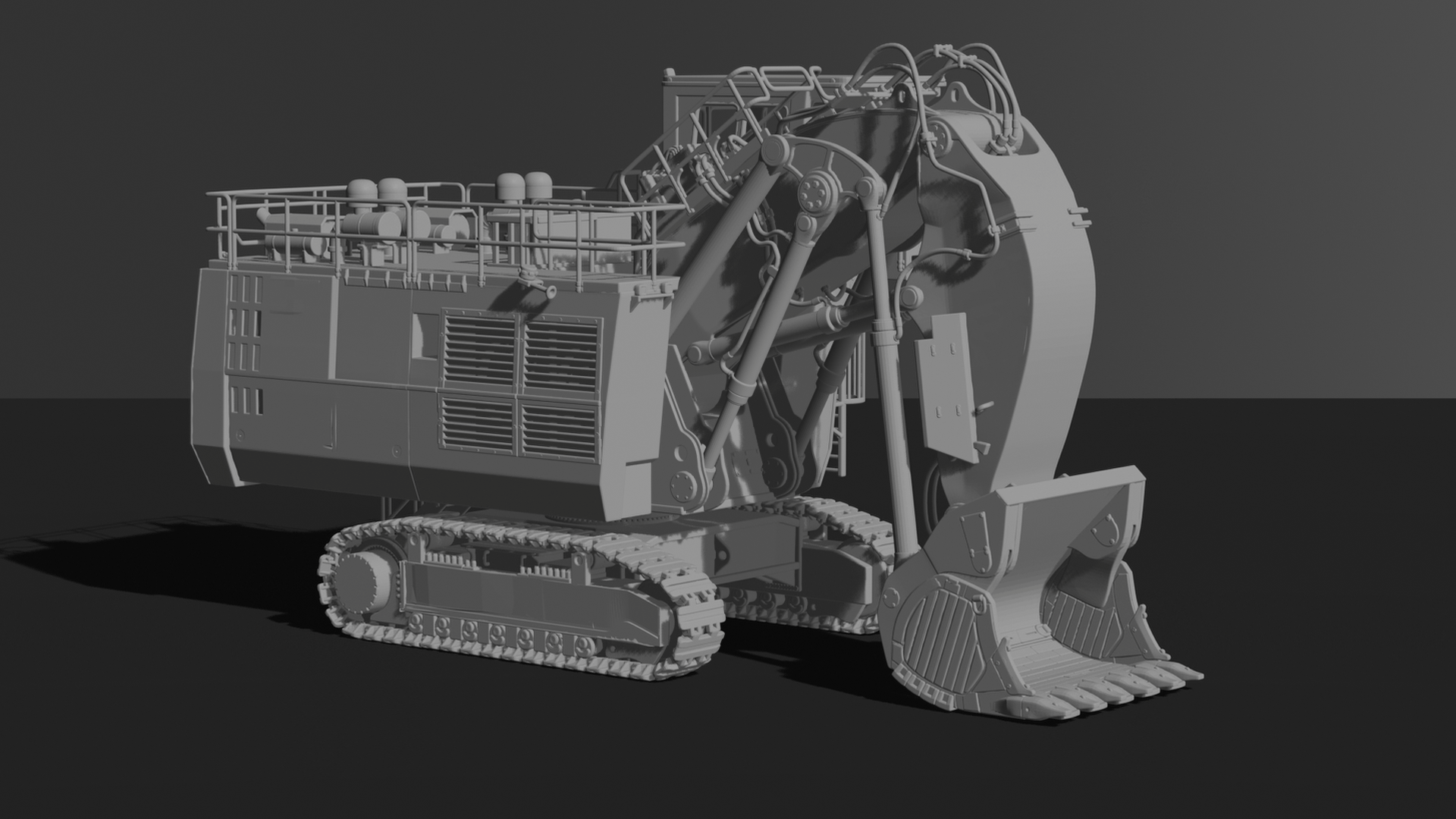 Liebherr R 9800 Face Shovel Excavator STL 3D Print Model