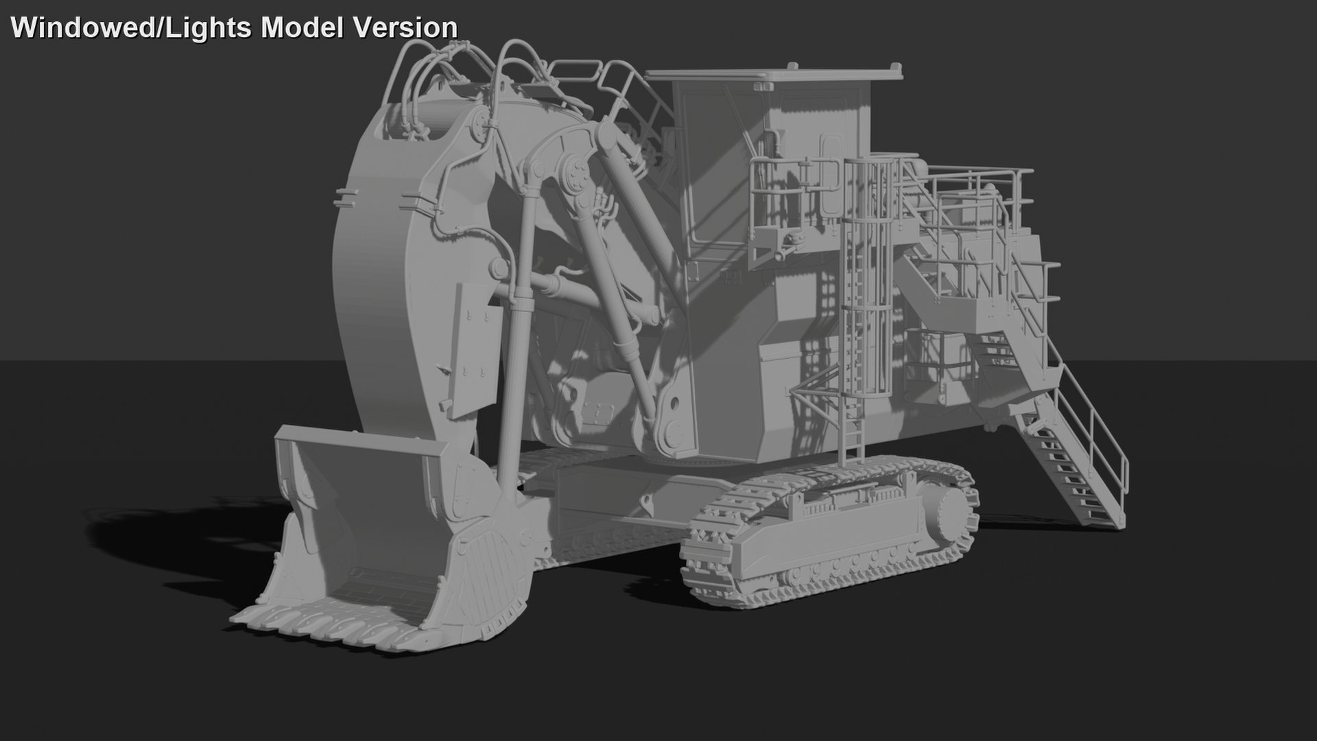 Liebherr R 9800 Face Shovel Excavator STL 3D Print Model