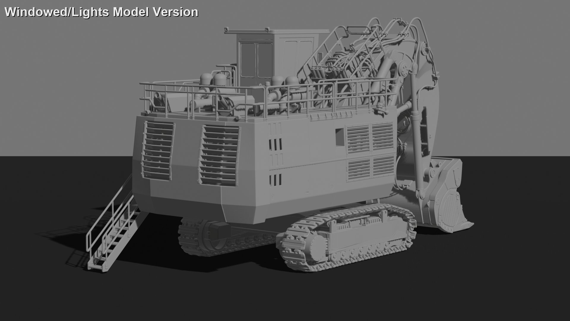 Liebherr R 9800 Face Shovel Excavator STL 3D Print Model