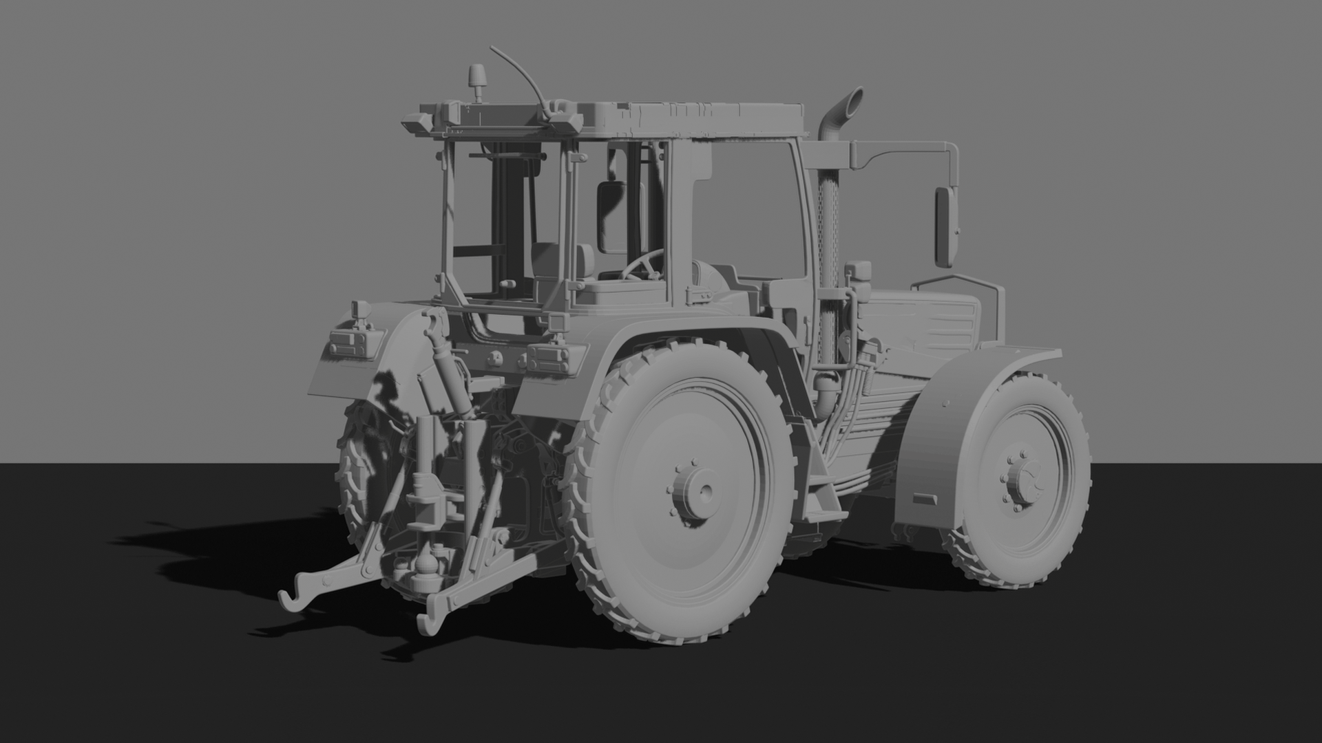 Belarus MTZ 1221 Tractor STL 3D Print Model