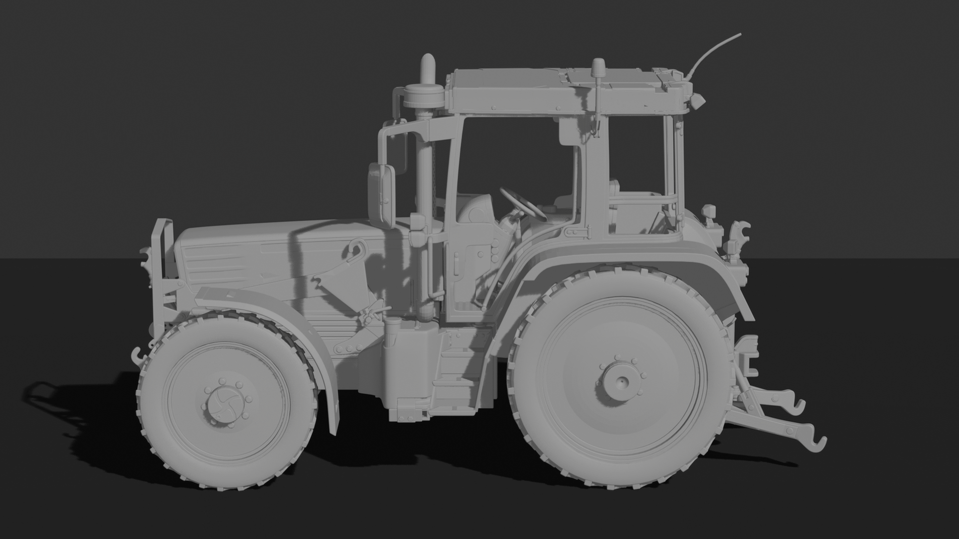 Belarus MTZ 1221 Tractor STL 3D Print Model